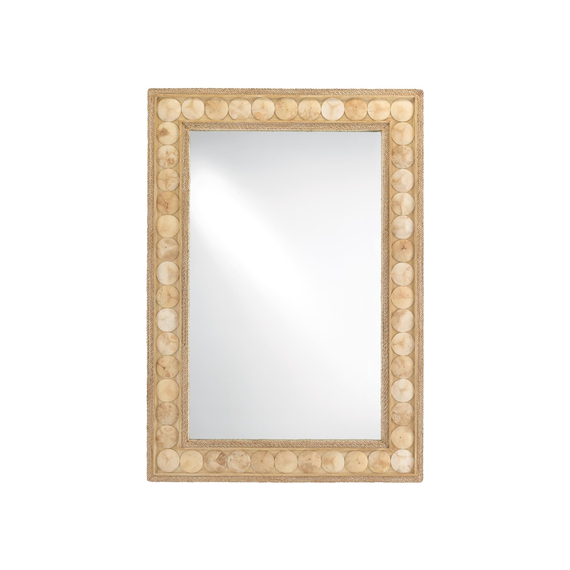 Shown in Straw - Natural Abaca Rope - Coco Shell - Mirror finish