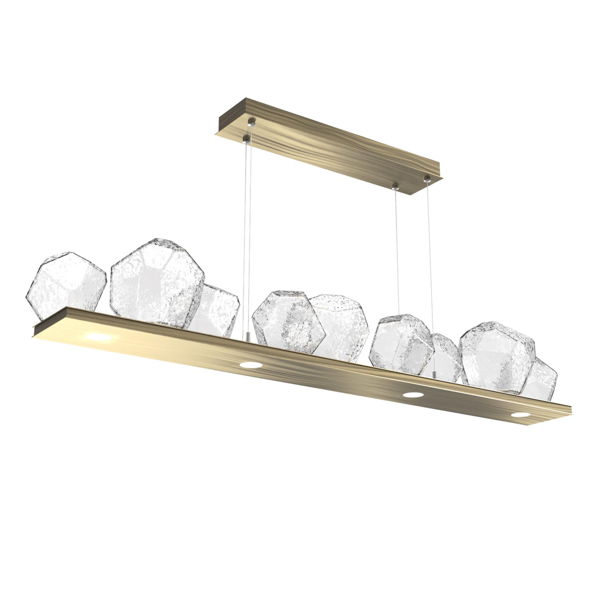 Shown in Heritage Brass finish and Clear glass
