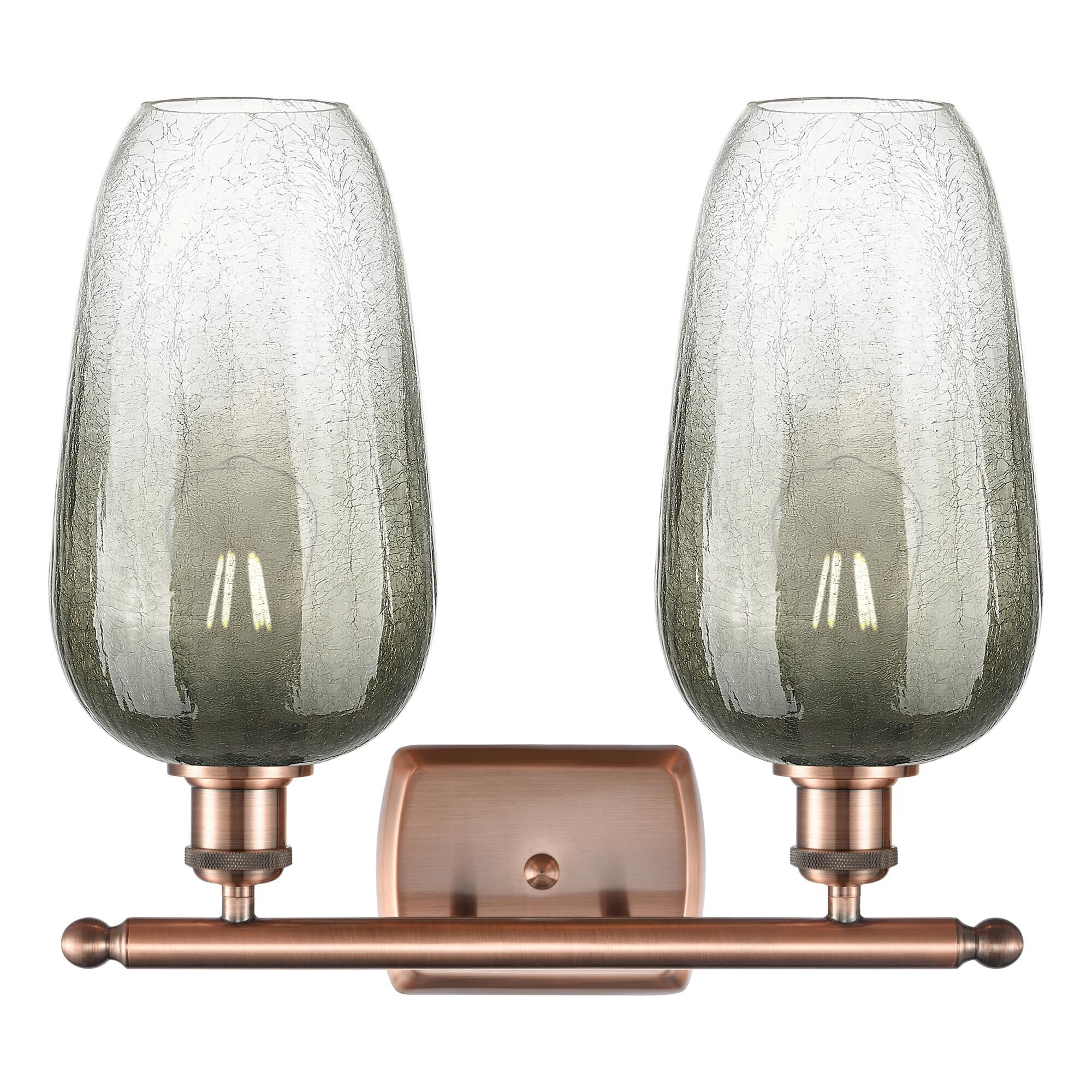 Shown in Antique Copper finish and Slate glass