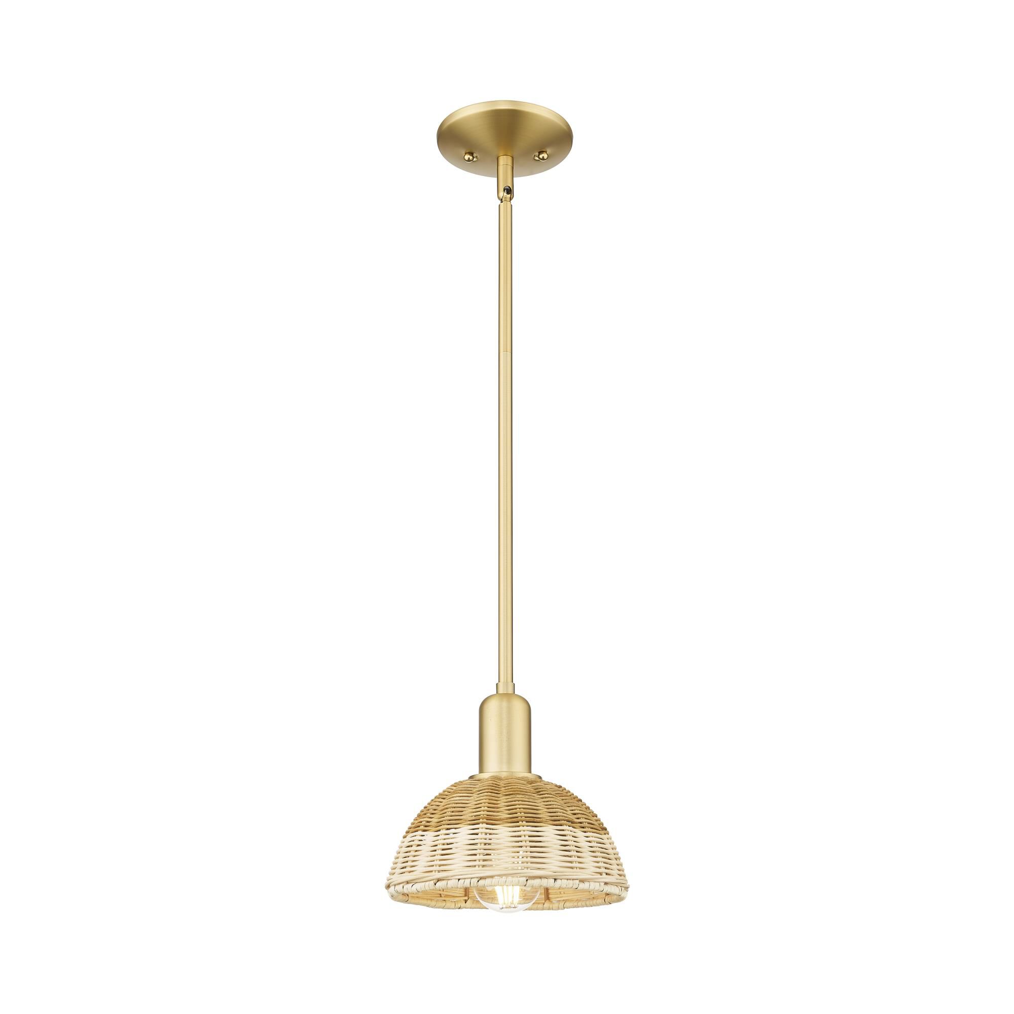 Bruno Marashlian Natural Ballston Dome 8 Inch Mini Pendant by Innovations Lighting