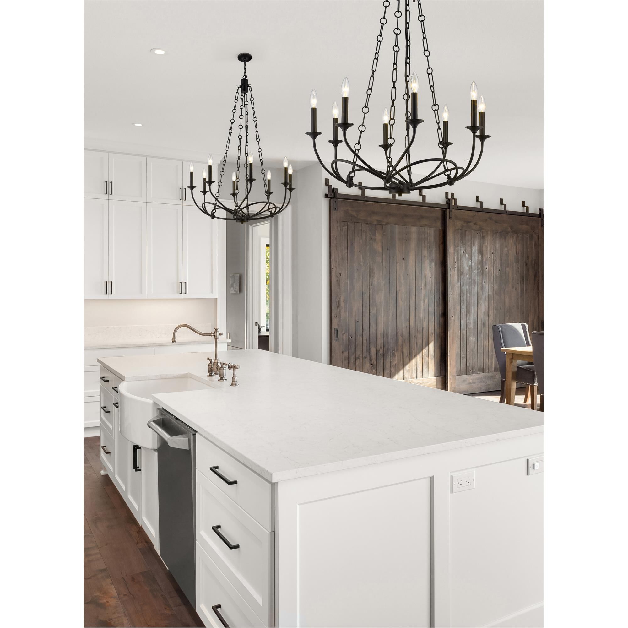 Shown in Matte Black finish and Steel shade