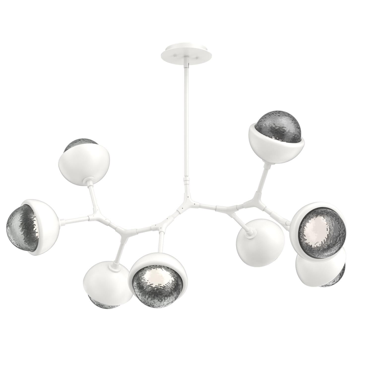 Shown in Salt White finish and Smoke glass and Metal Shade Matching Finish accent
