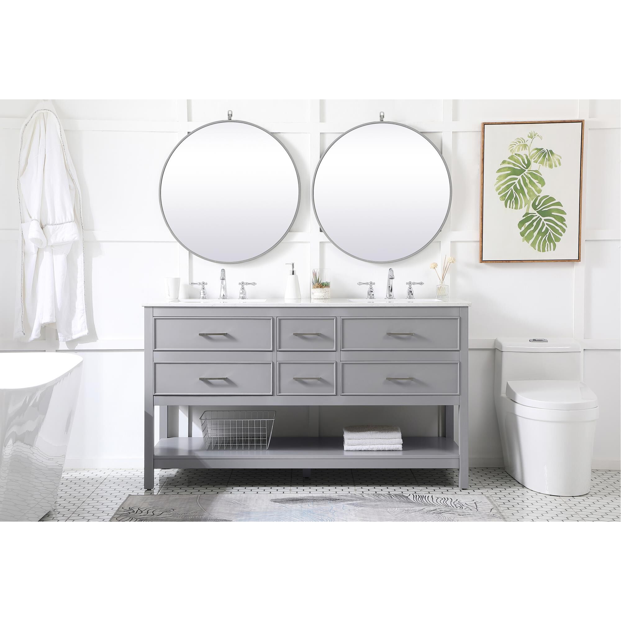 Sinclaire 60 Inch Bath Vanity by Elegant Decor