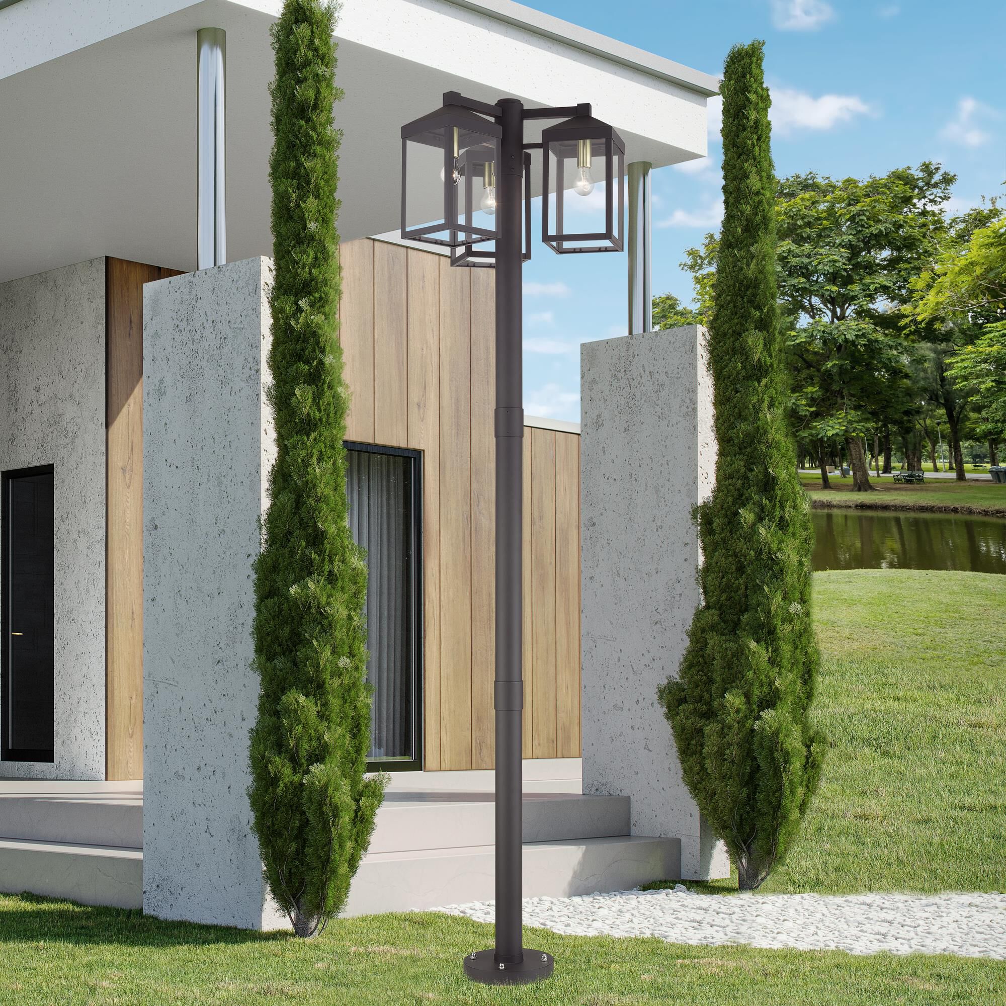 Nyack 96 Inch Outdoor Post Lamp by Livex Lighting