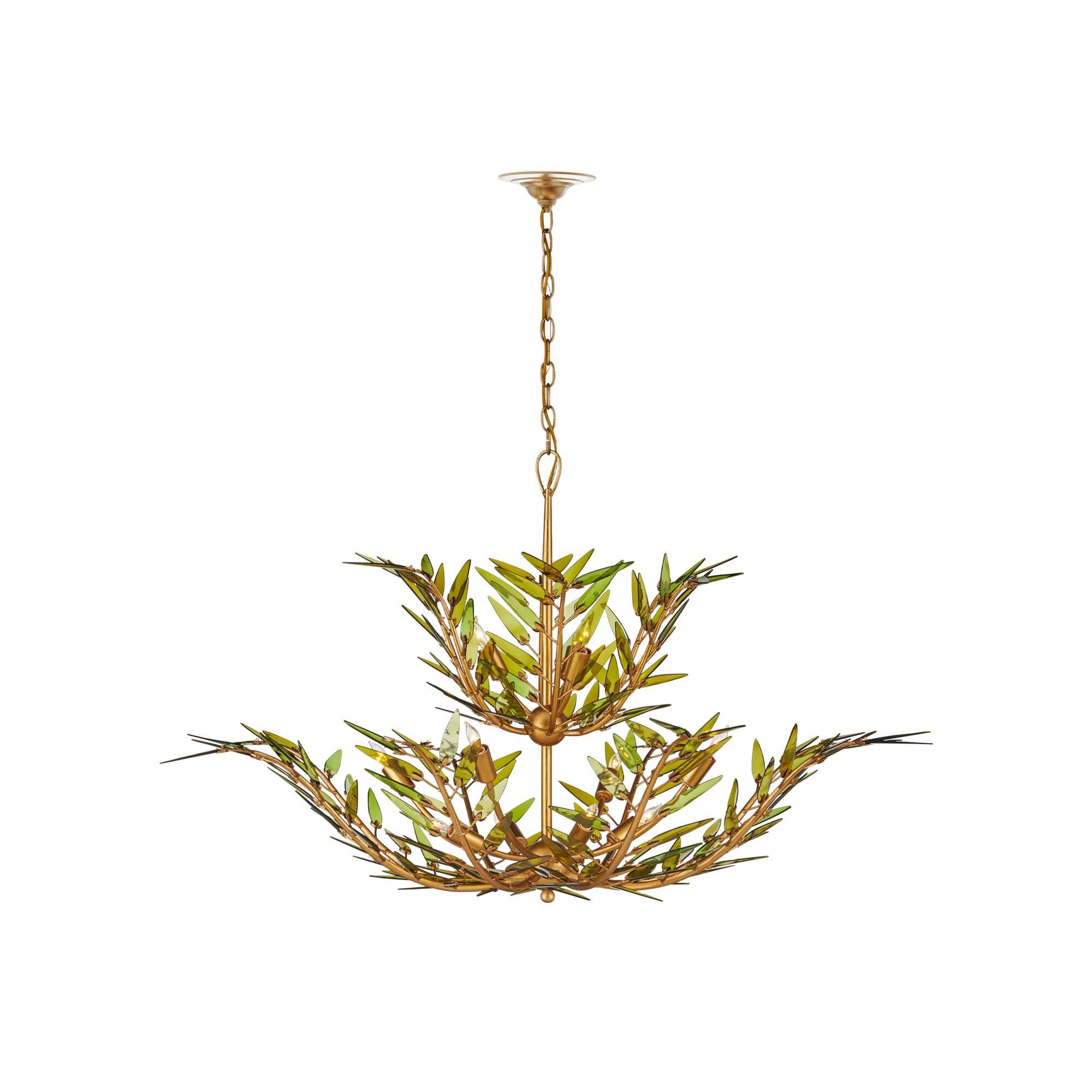 Shown in Green, Contemporary Gold Leaf and Contemporary Gold finish