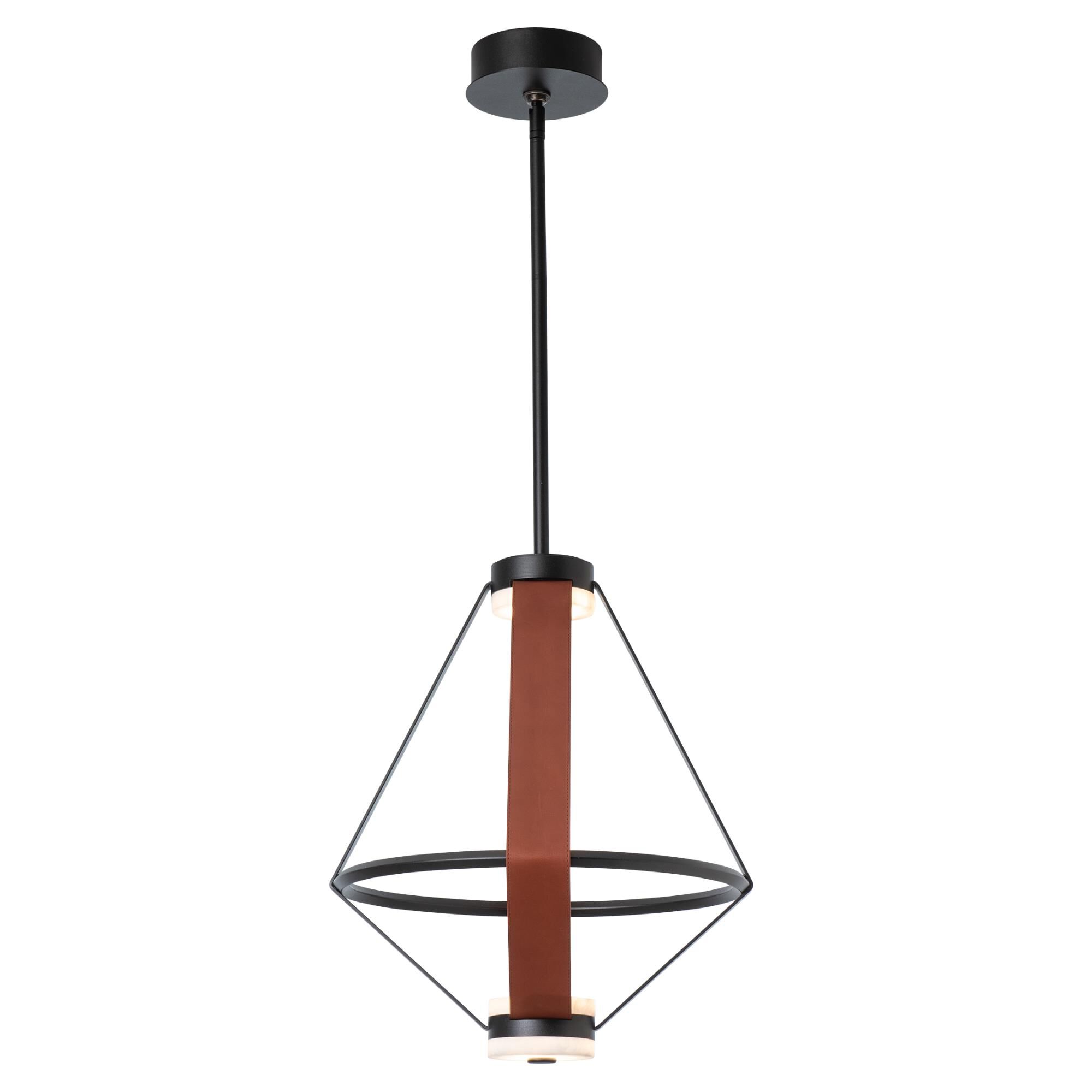 Shown in Black finish and Chestnut Leather accent