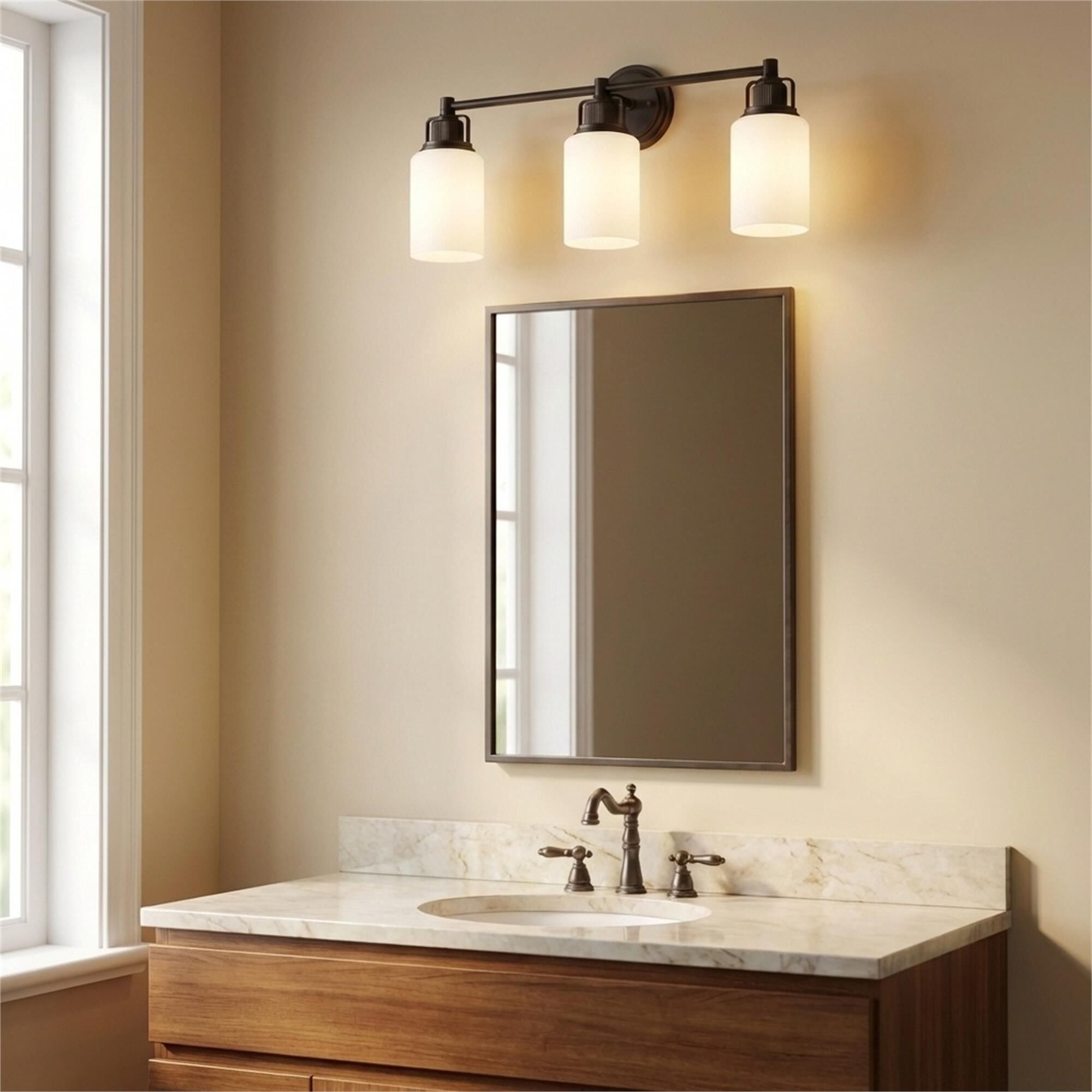 Chapman & Myers Ashford 24 Inch 3 Light Bath Vanity Light,