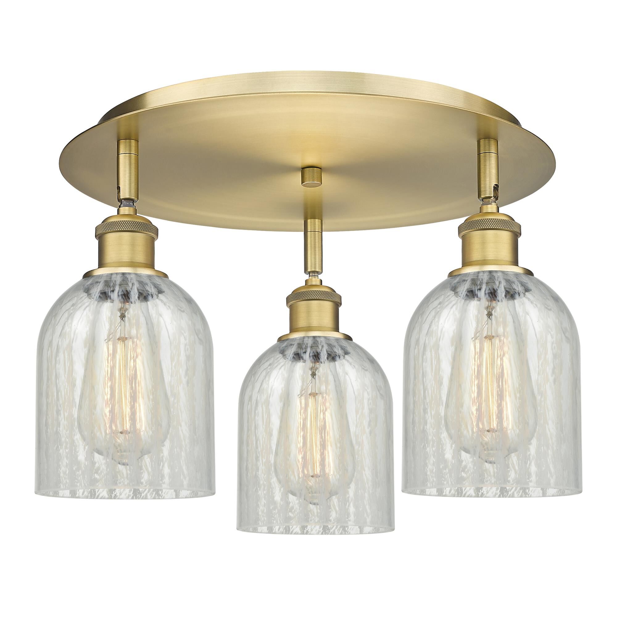 Shown in Brushed Brass finish and Mouchette glass