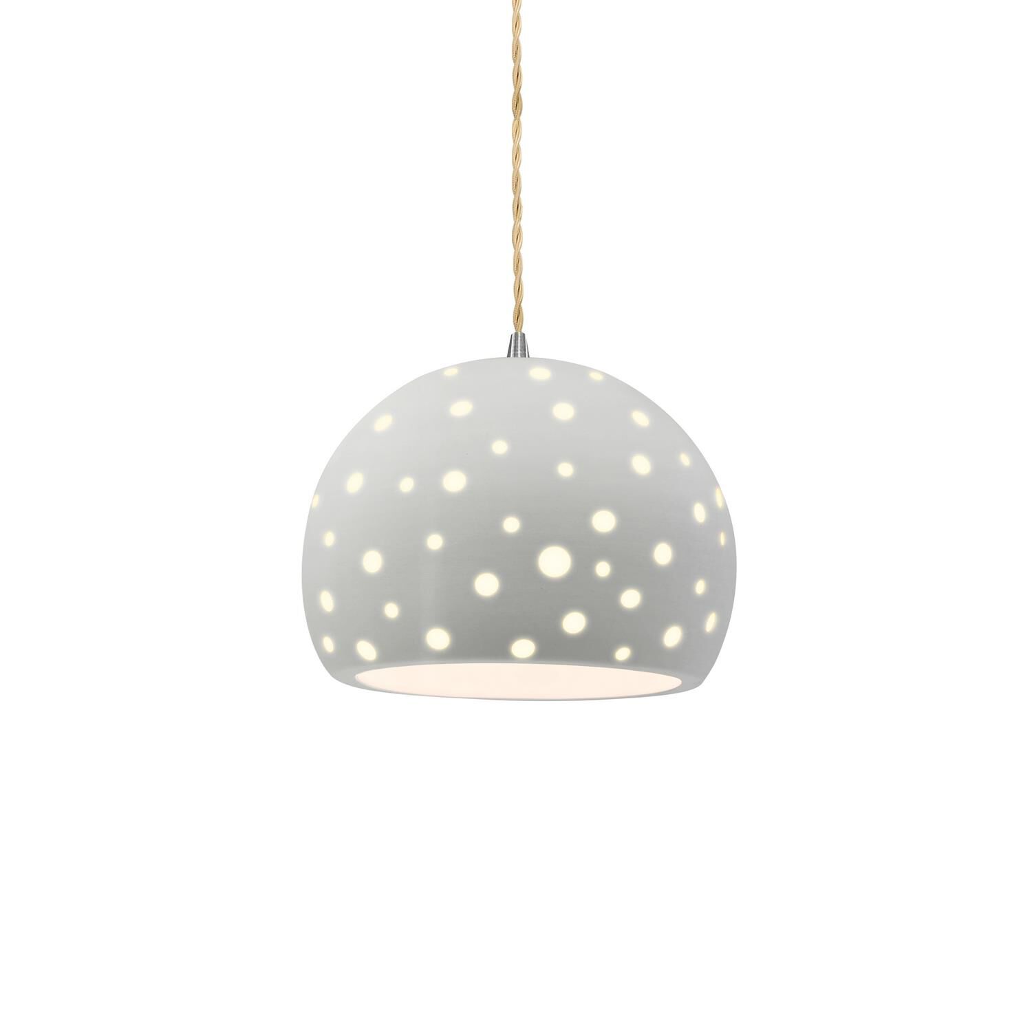 Perforated Globe 7 Inch Mini Pendant by Justice Design Group