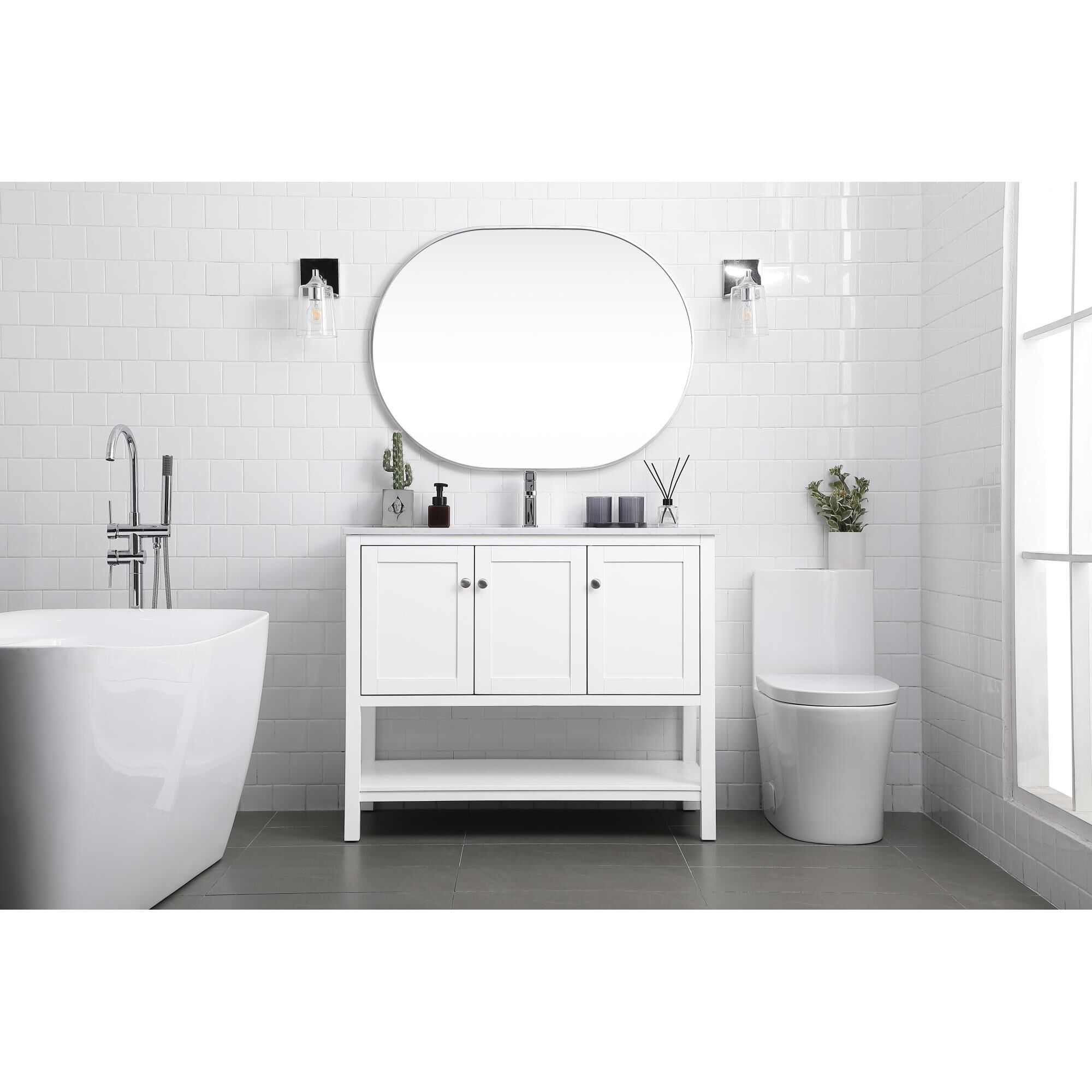 Shown in White finish