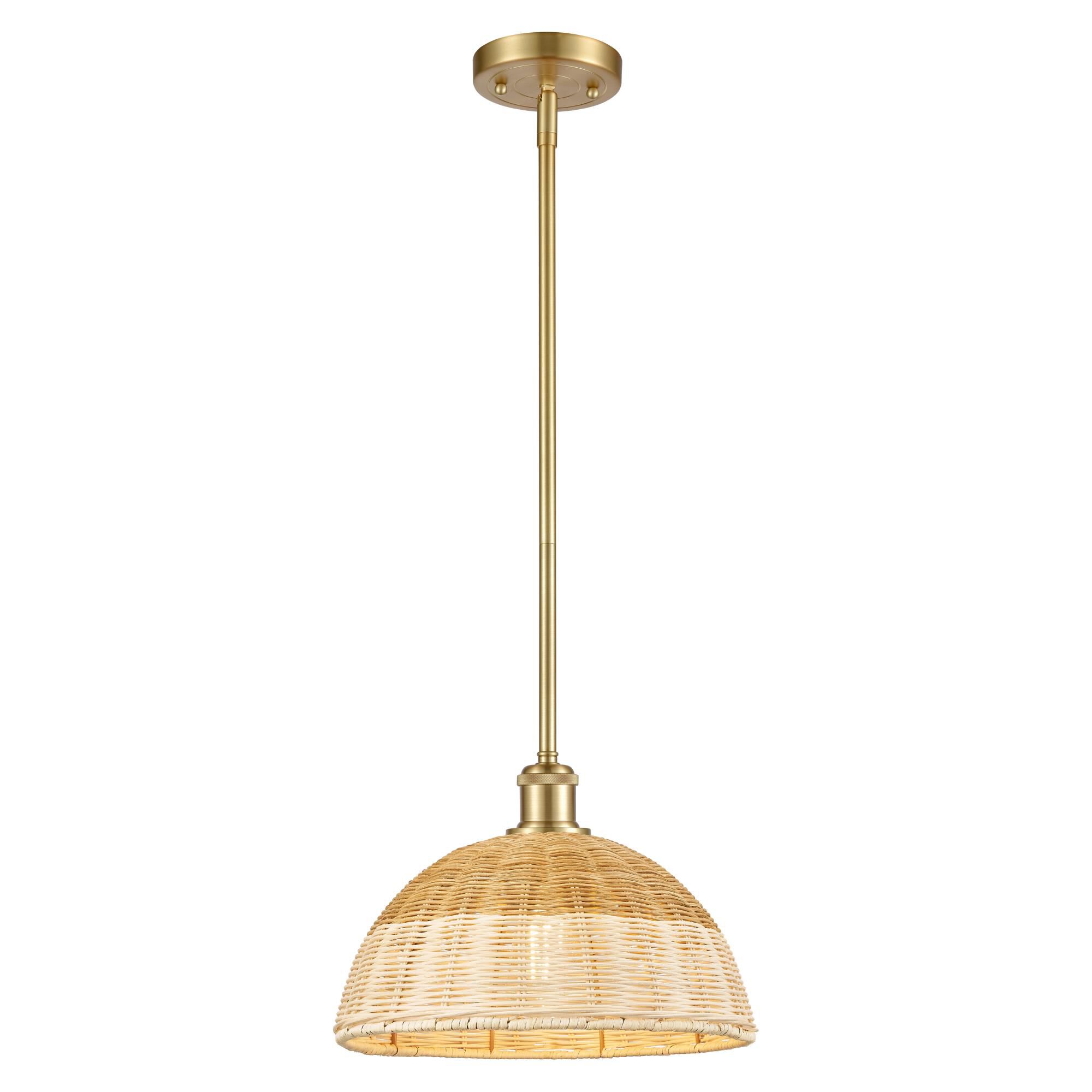 Shown in Satin Gold finish and Natural shade