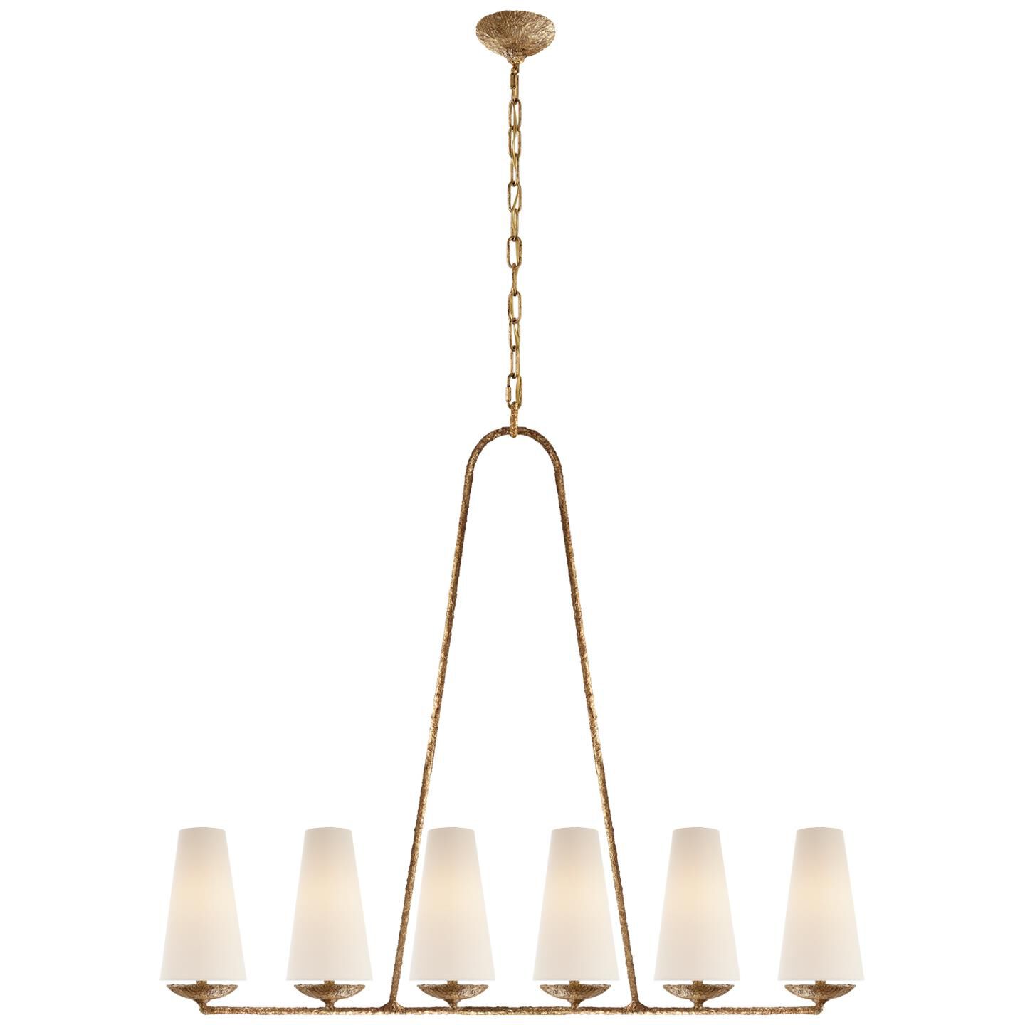 AERIN Fontaine 45 Inch 6 Light Linear Suspension Light by Visual Comfort Signature Collection