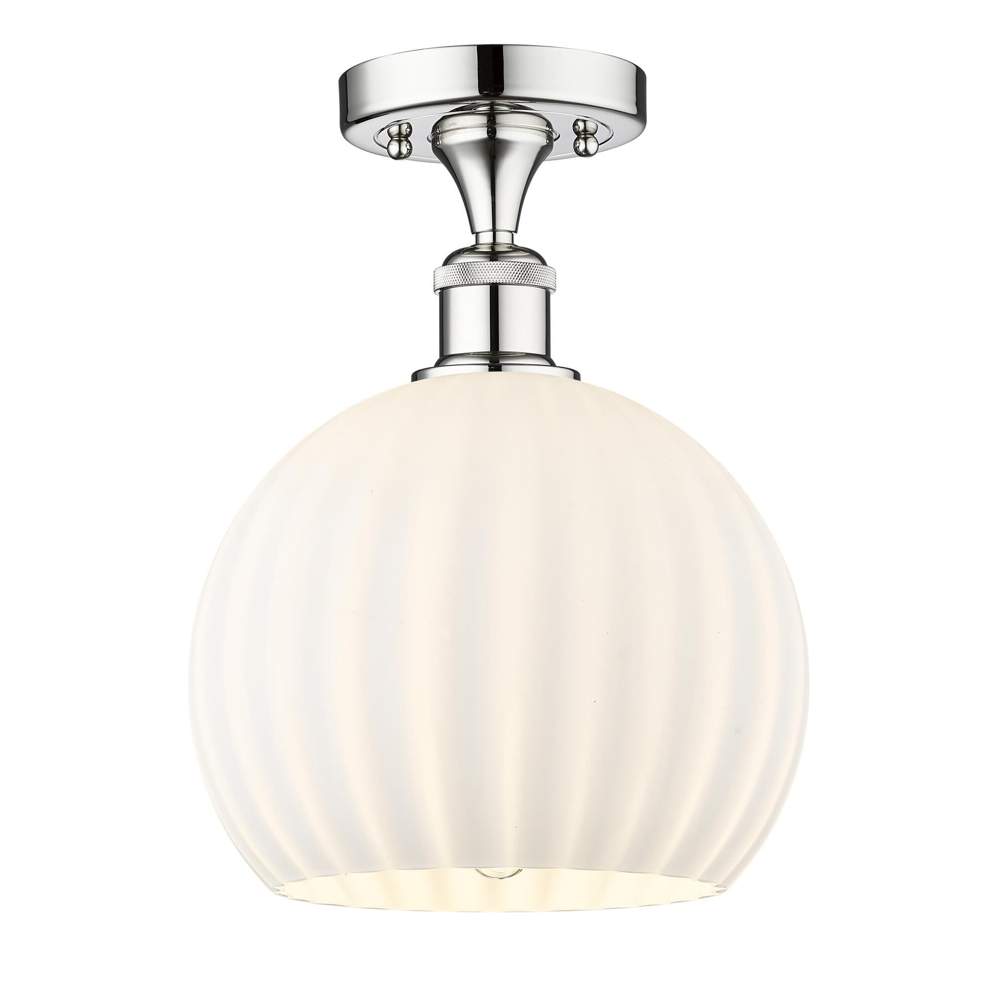 Bruno Marashlian White Venetian 10 Inch Semi Flush Mount by Innovations Lighting