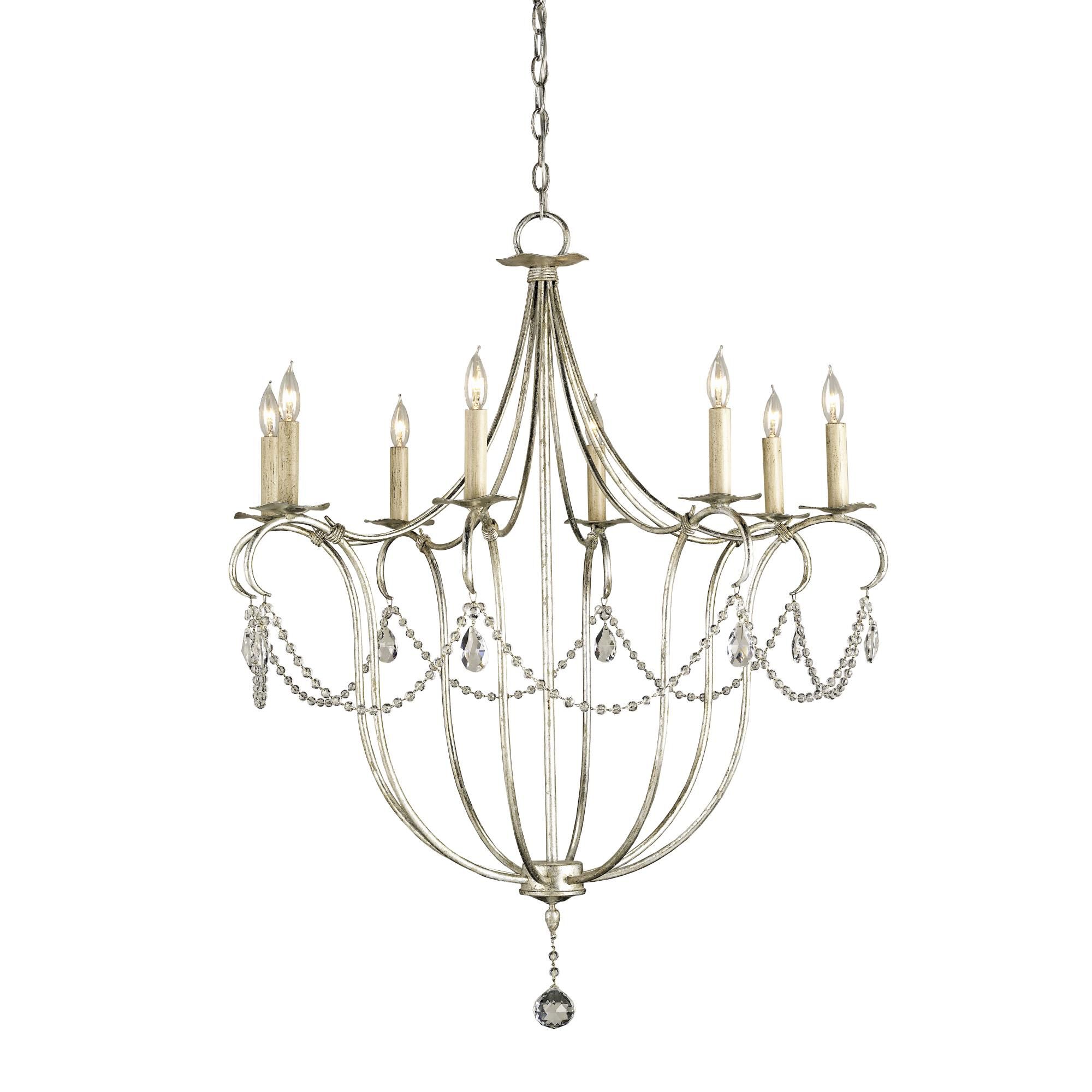 Crystal Lights 31 Inch 8 Light Chandelier by Currey and Company
