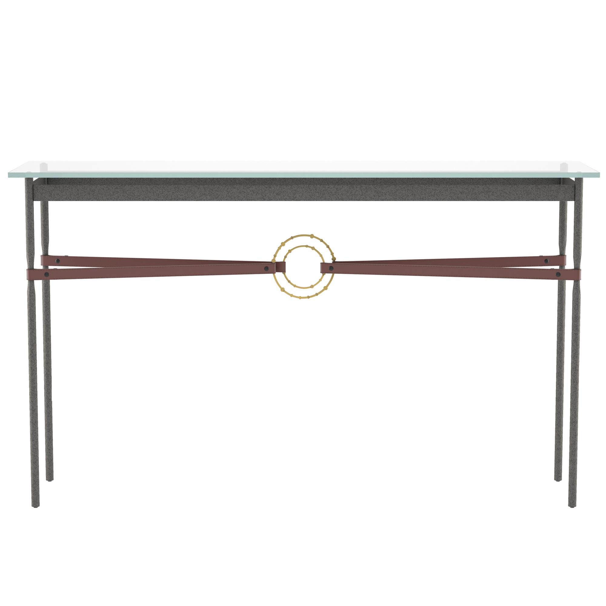 Shown in Natural Iron finish and Modern Brass with Leather British Brown  accent