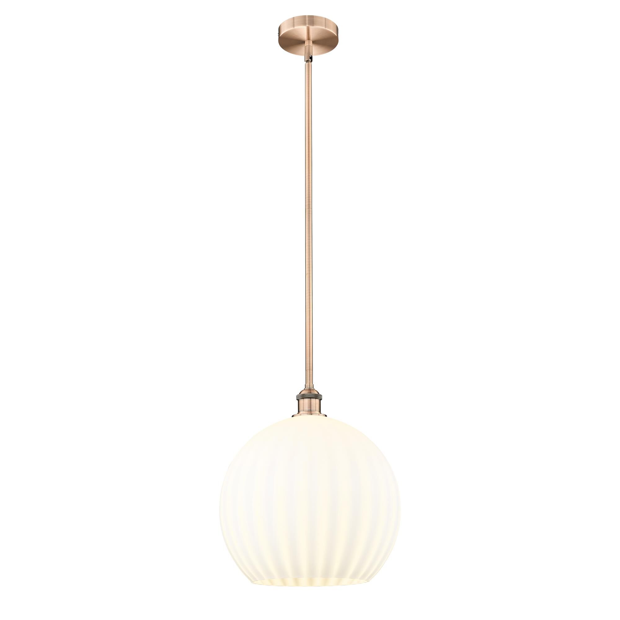 Bruno Marashlian White Venetian 14 Inch Large Pendant by Innovations Lighting