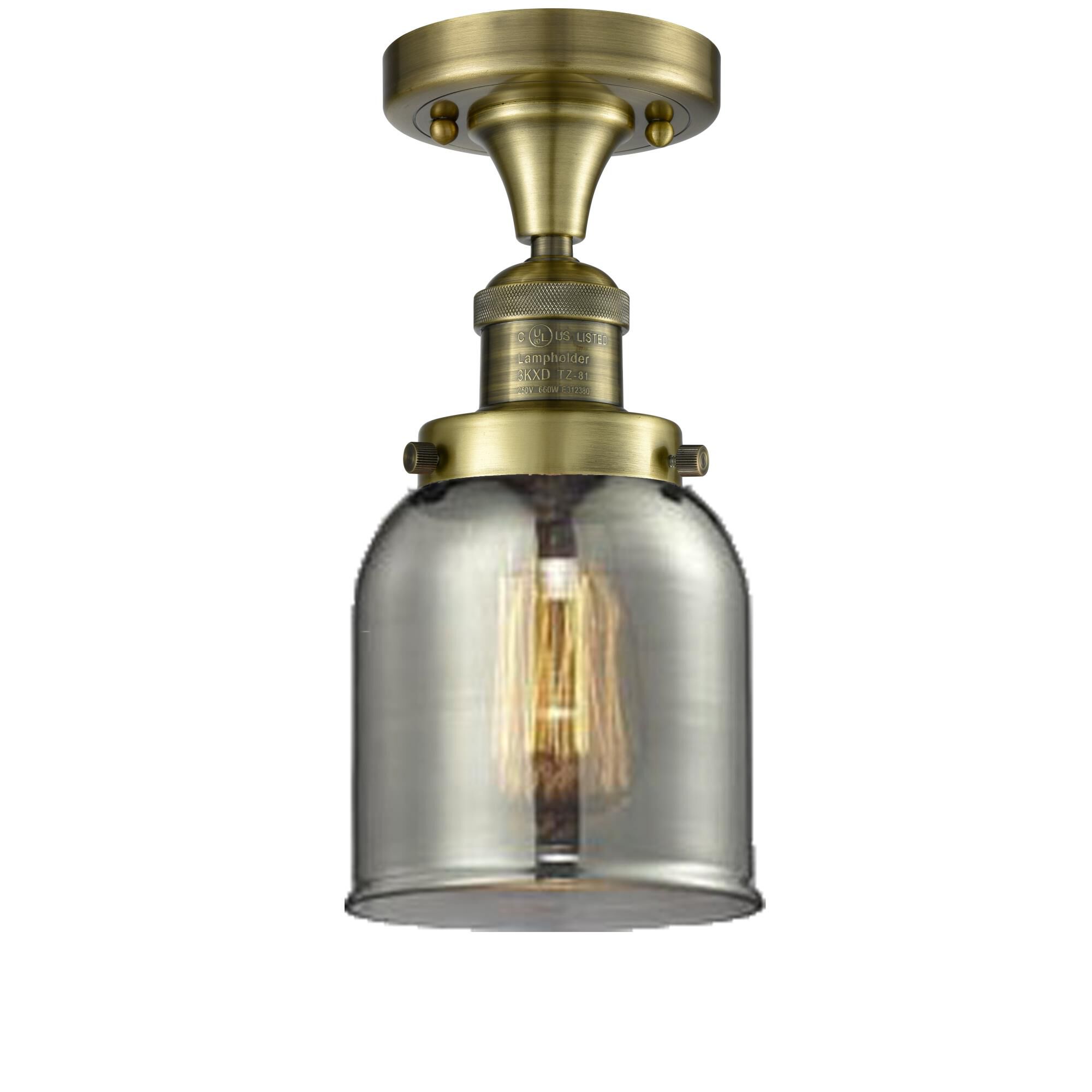 Bruno Marashlian Small Bell 5 Inch 1 Light Semi Flush Mount by Innovations Lighting