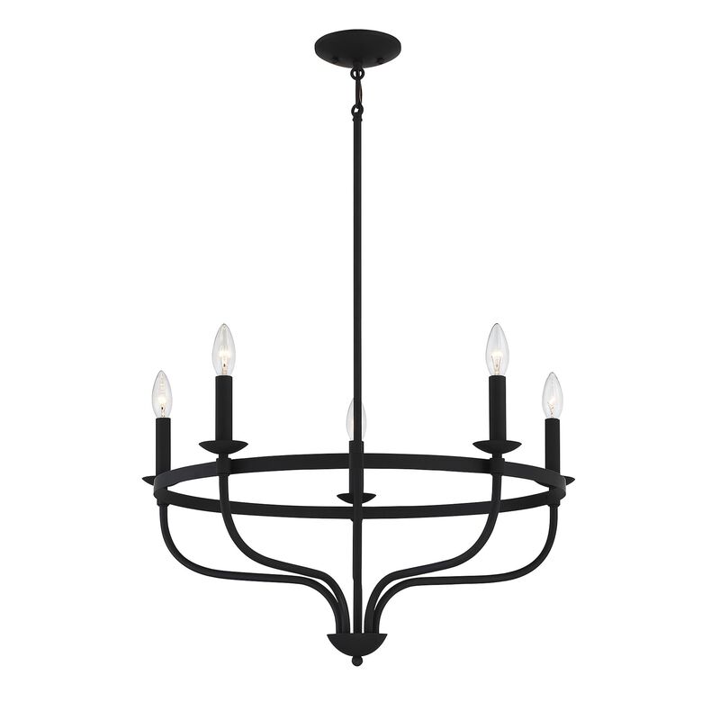 26 Inch 5 Light LED Chandelier by Meridian Lighting