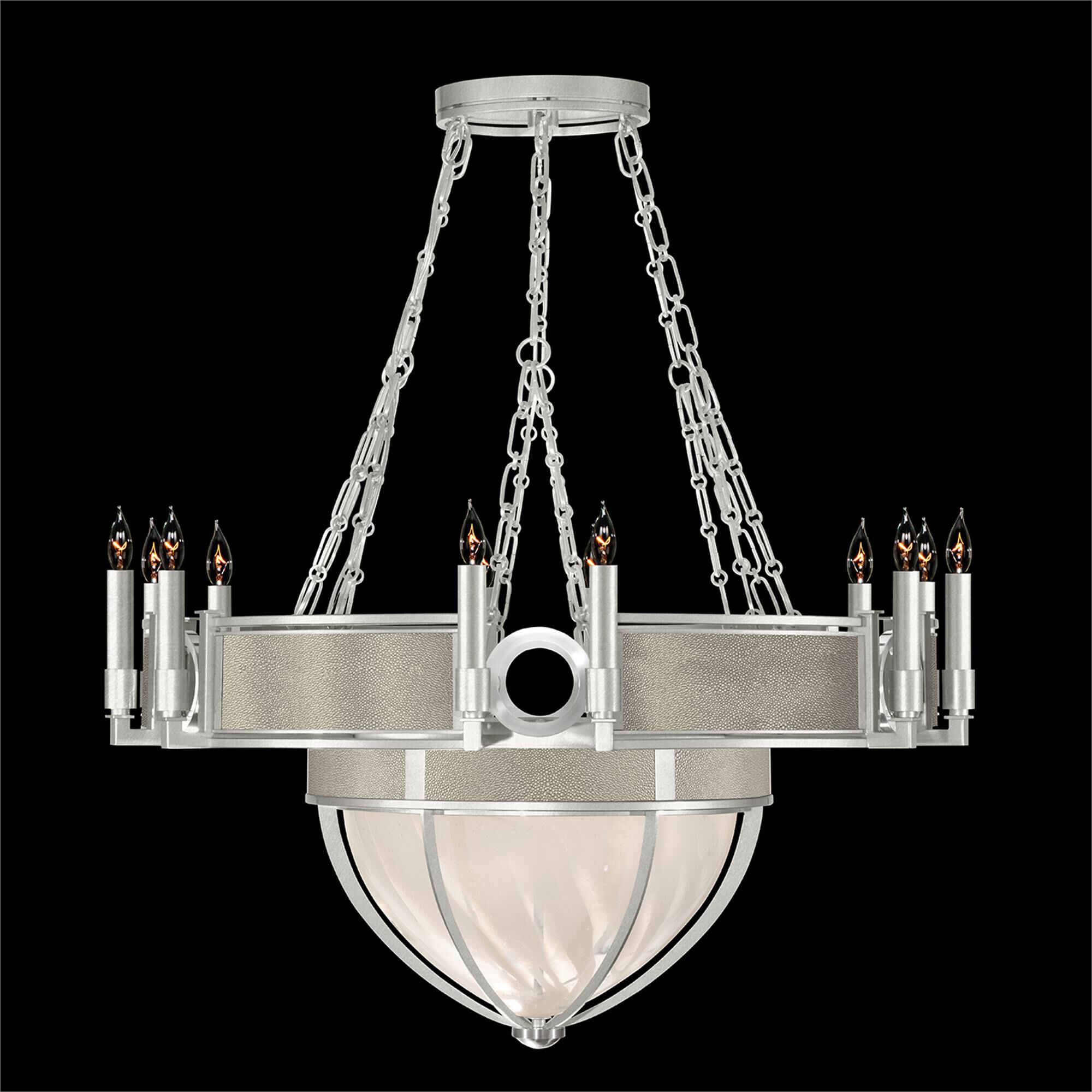 Shown in Silver Leaf and Nickel  finish and Coco accent