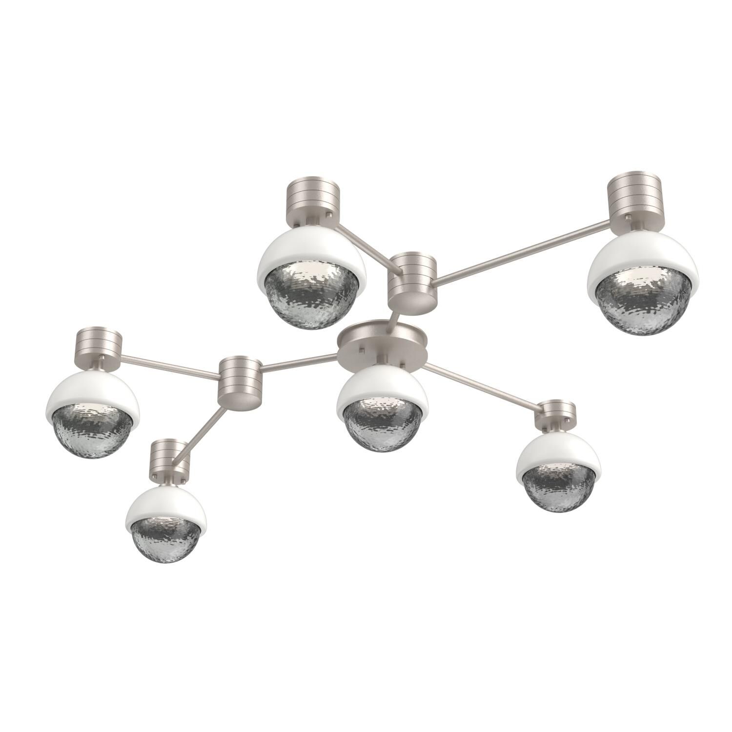 Shown in Beige Silver finish and Smoke glass and Salt White accent