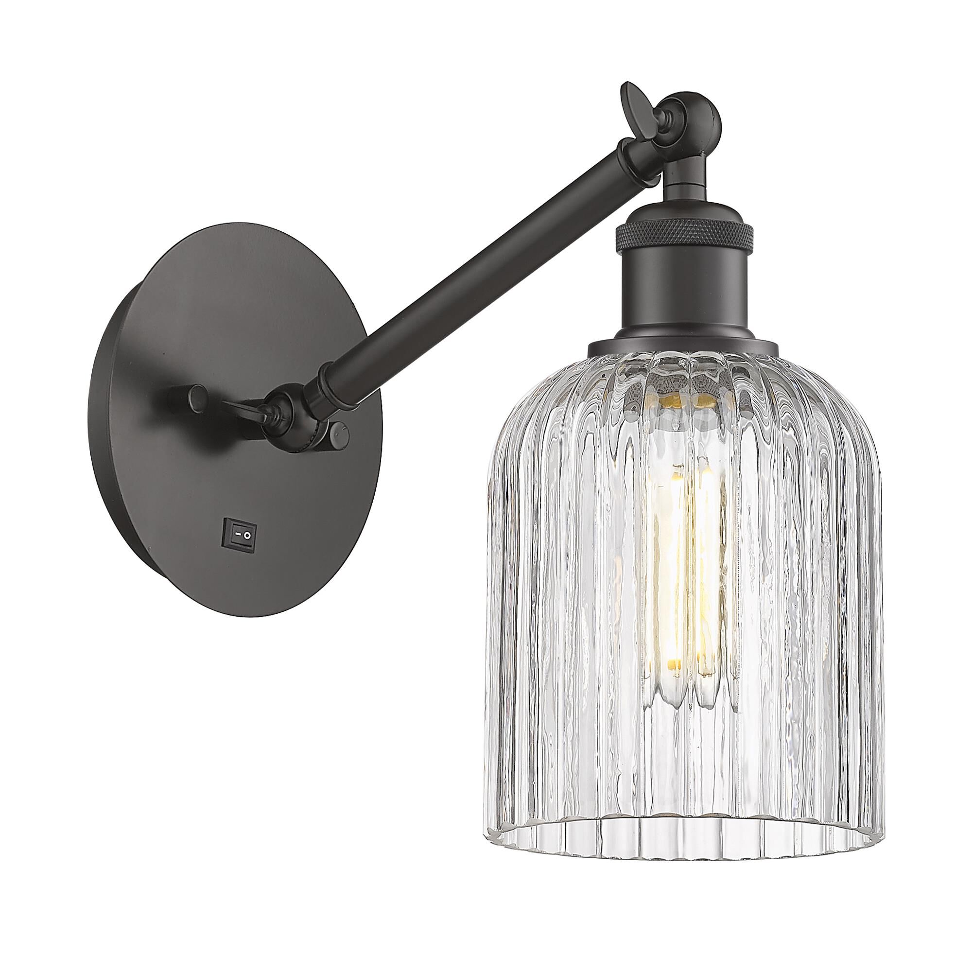 Shown in Oil Rubbed Bronze finish and Clear glass
