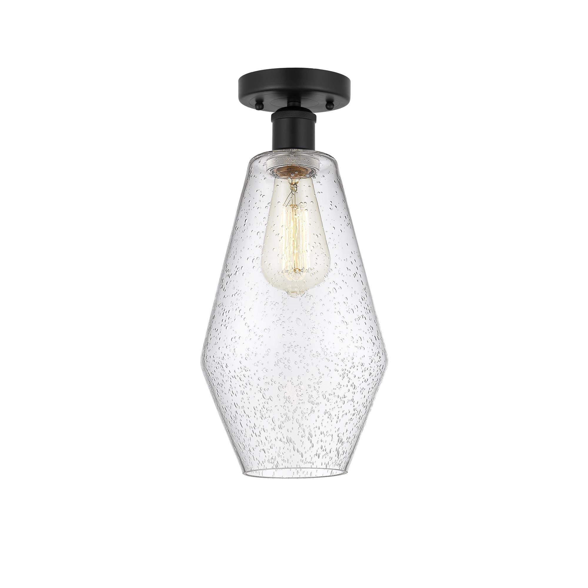 Shown in Matte Black, Seedy finish and Seedy glass and Seedy Glass shade