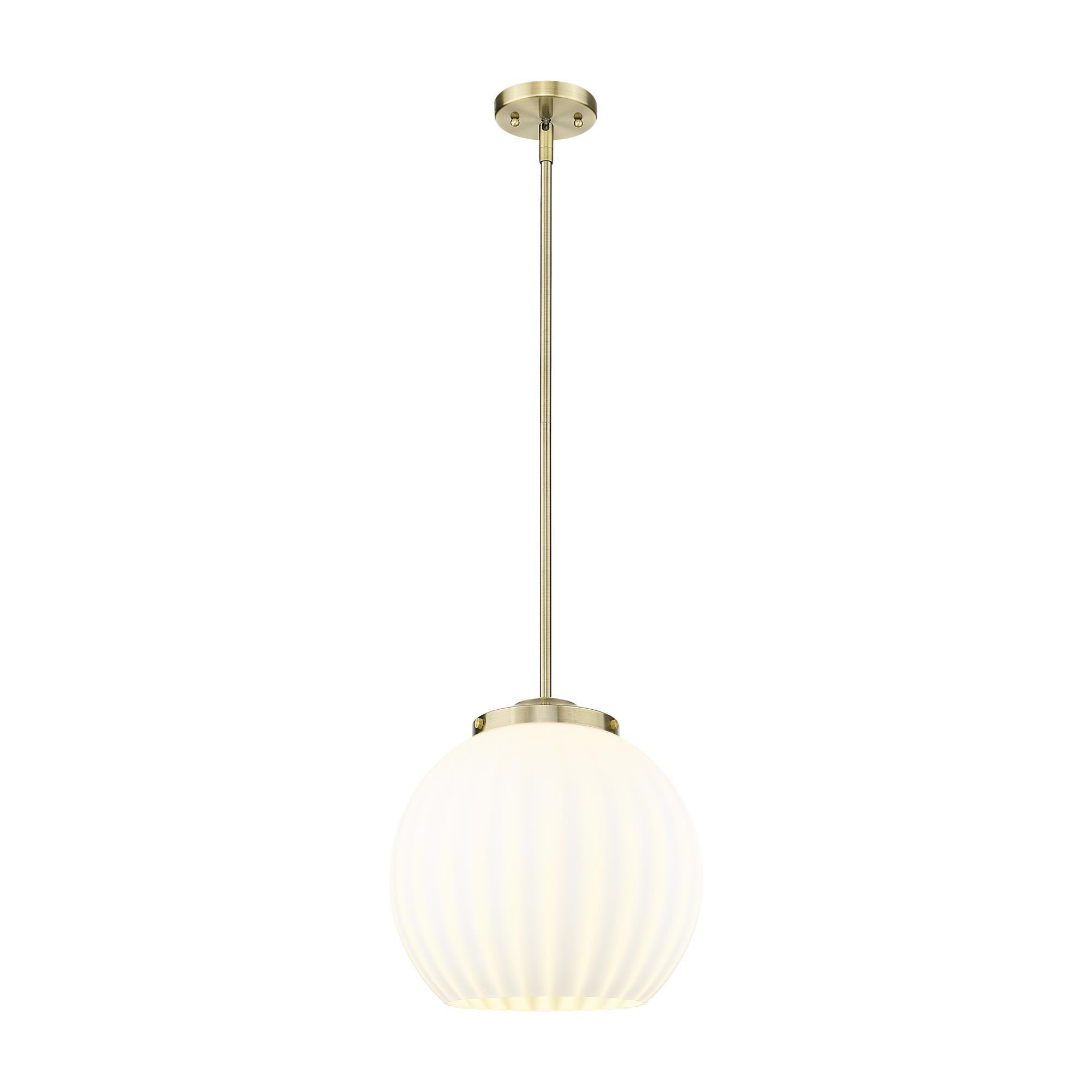 Bruno Marashlian White Venetian 14 Inch Large Pendant by Innovations Lighting