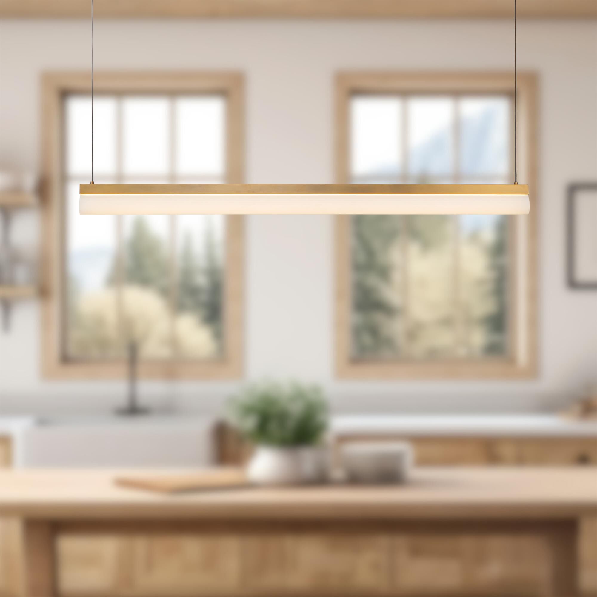 Shown in Vintage Brass finish and Ribbed Polycarbonate Diffuser glass