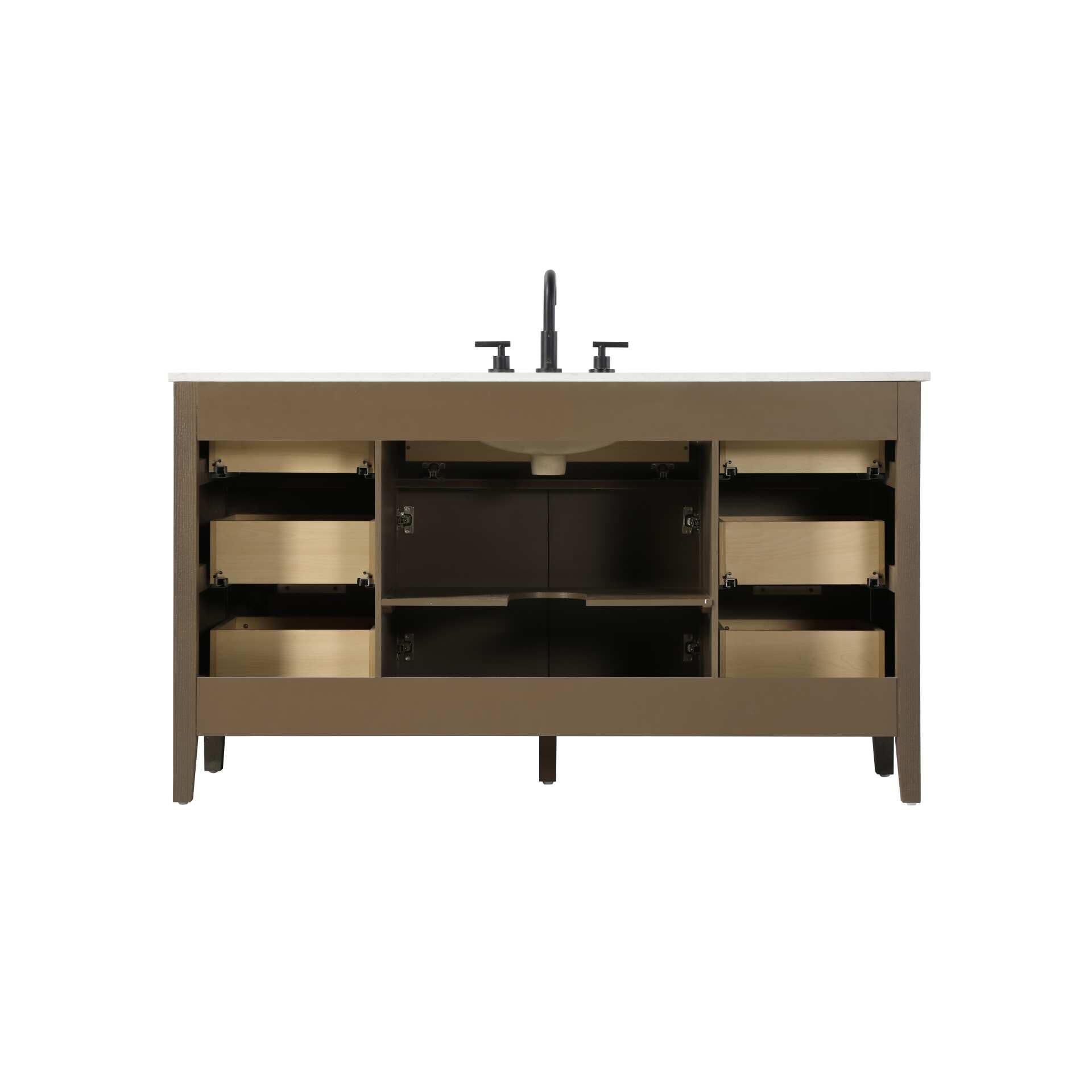 Langston 60 Inch Bath Vanity by Elegant Decor