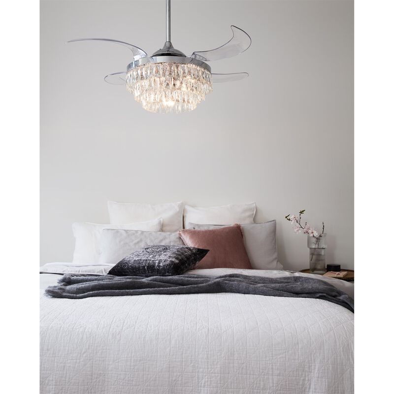 Veil 48 Inch Ceiling Fan with Light Kit by Beacon Lighting