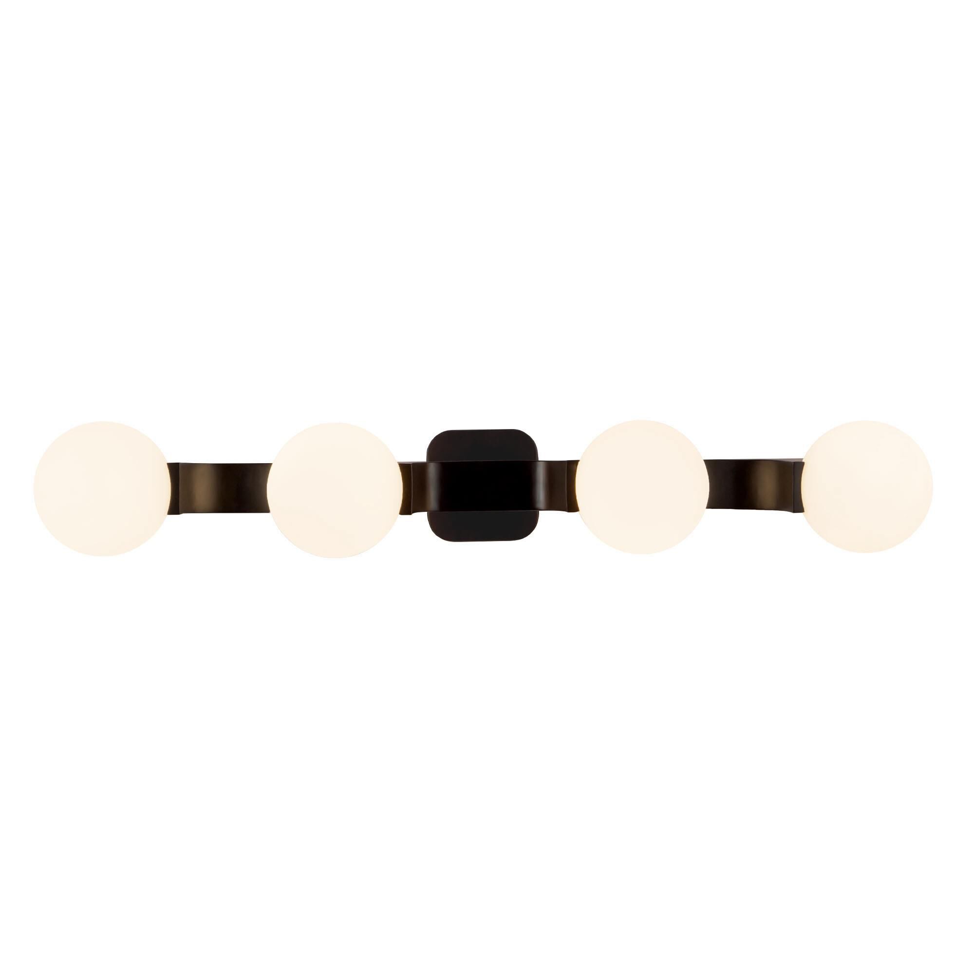 Shown in Black finish and Matte Opal glass