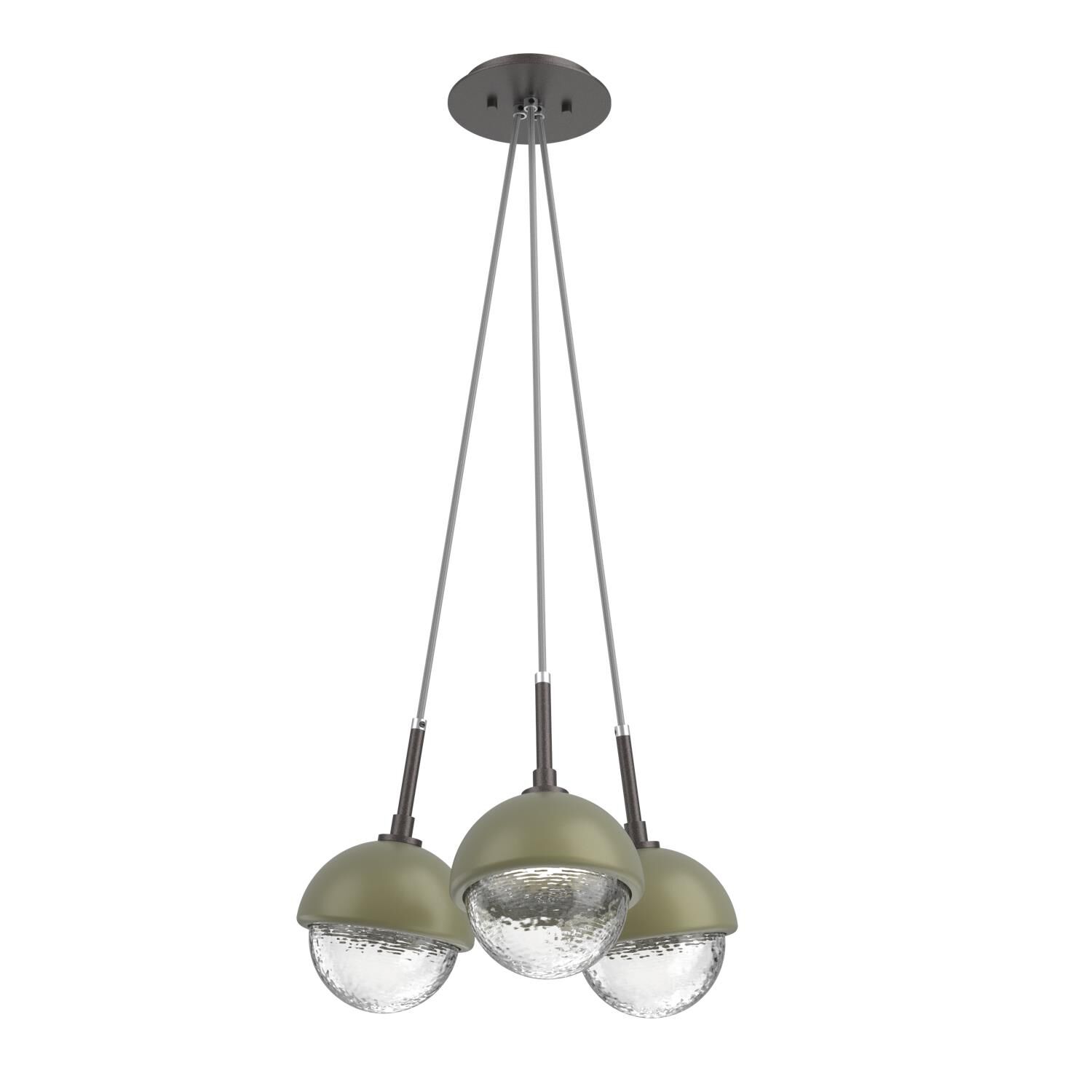 Shown in Graphite finish and Clear glass and Sage Green accent