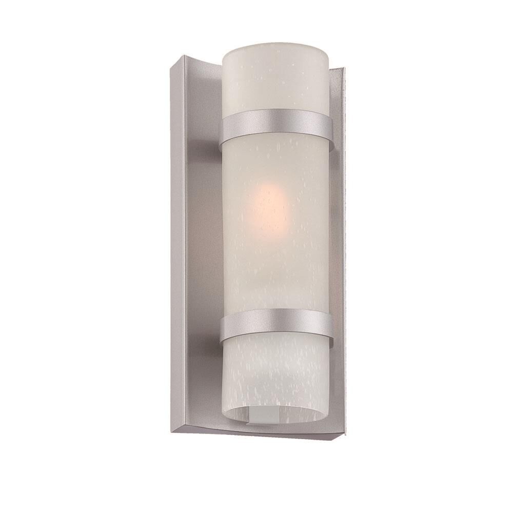 Shown in Brushed Silver finish and Frosted glass and Frosted Cylindrical Glass shade