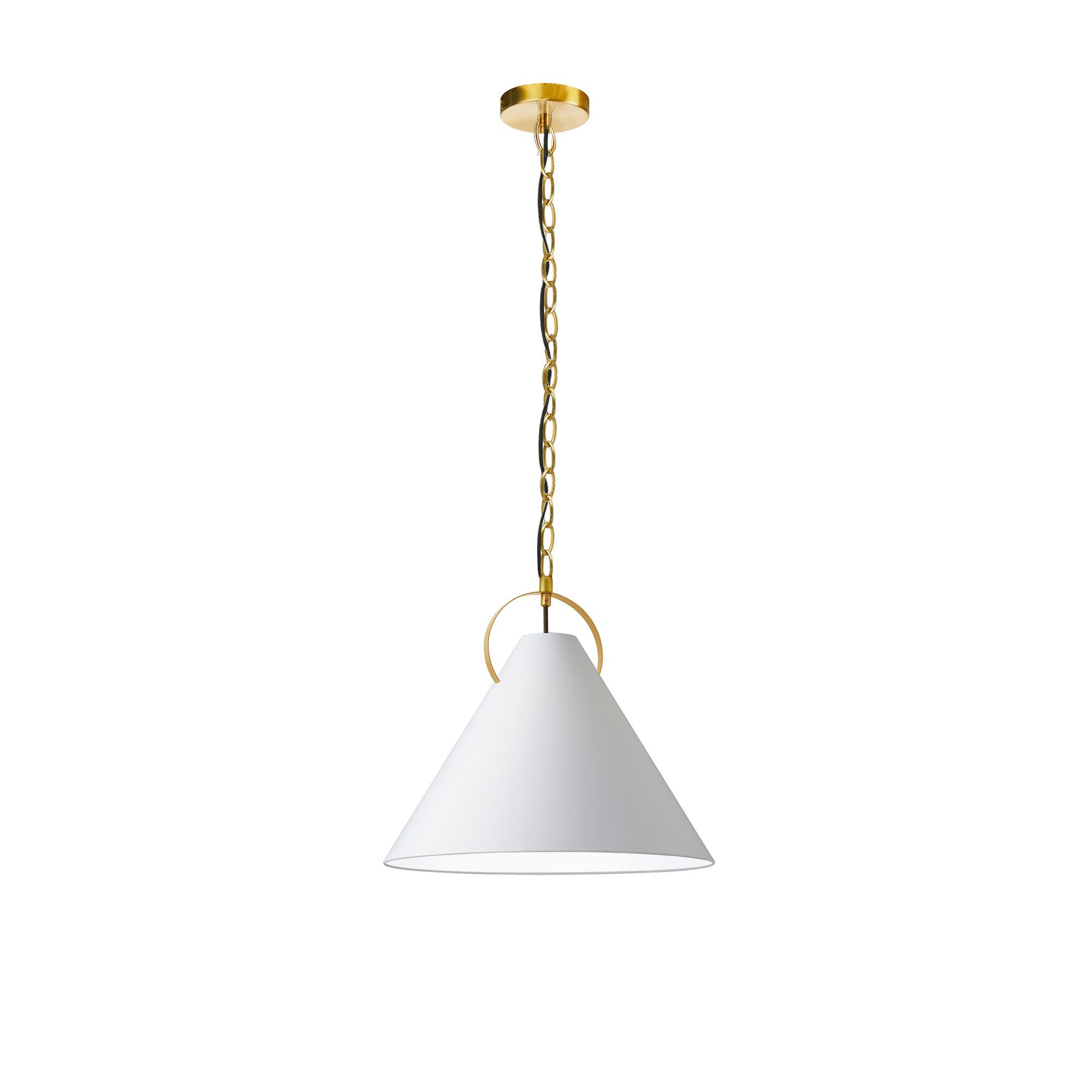 Shown in White finish and White shade