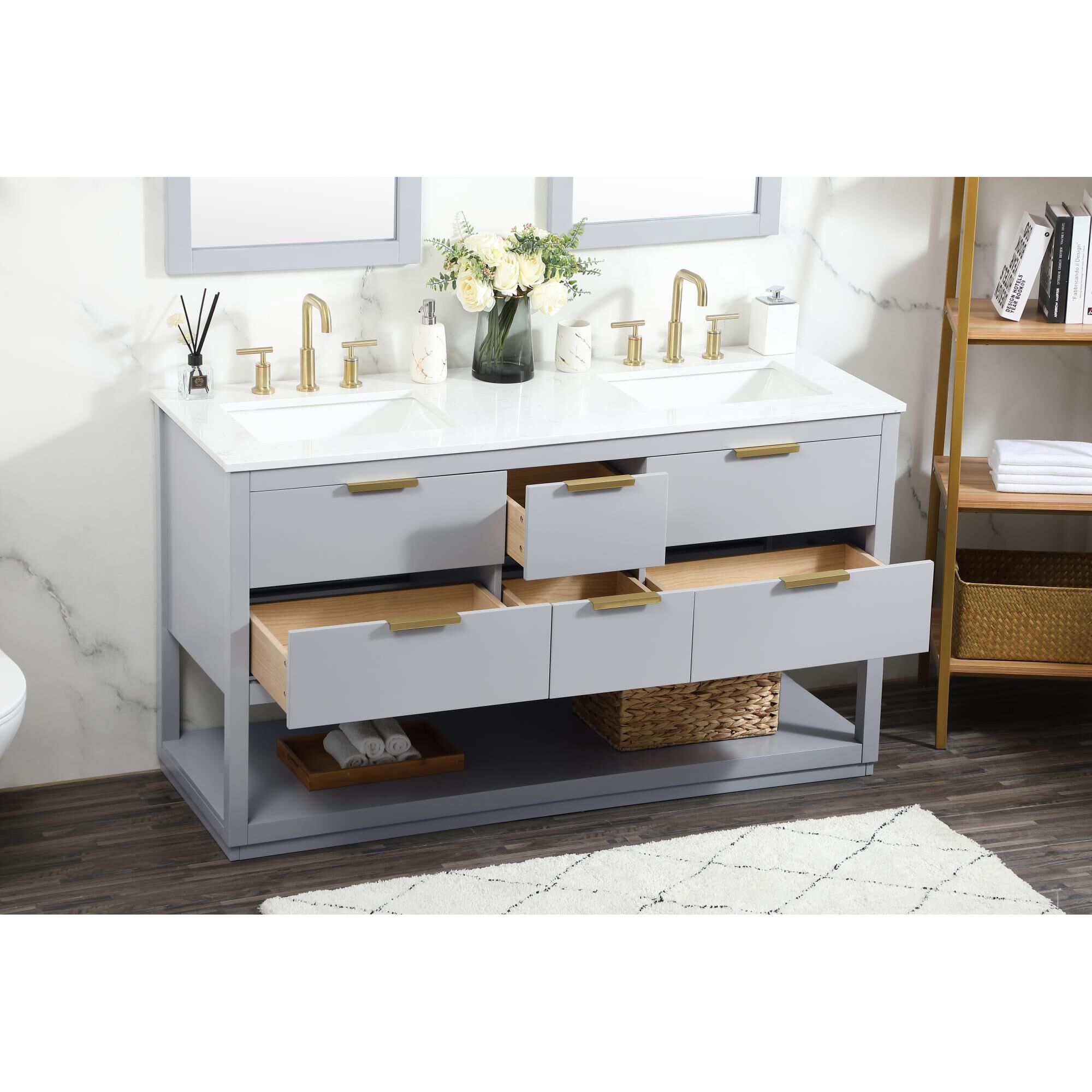 Shown in Grey finish