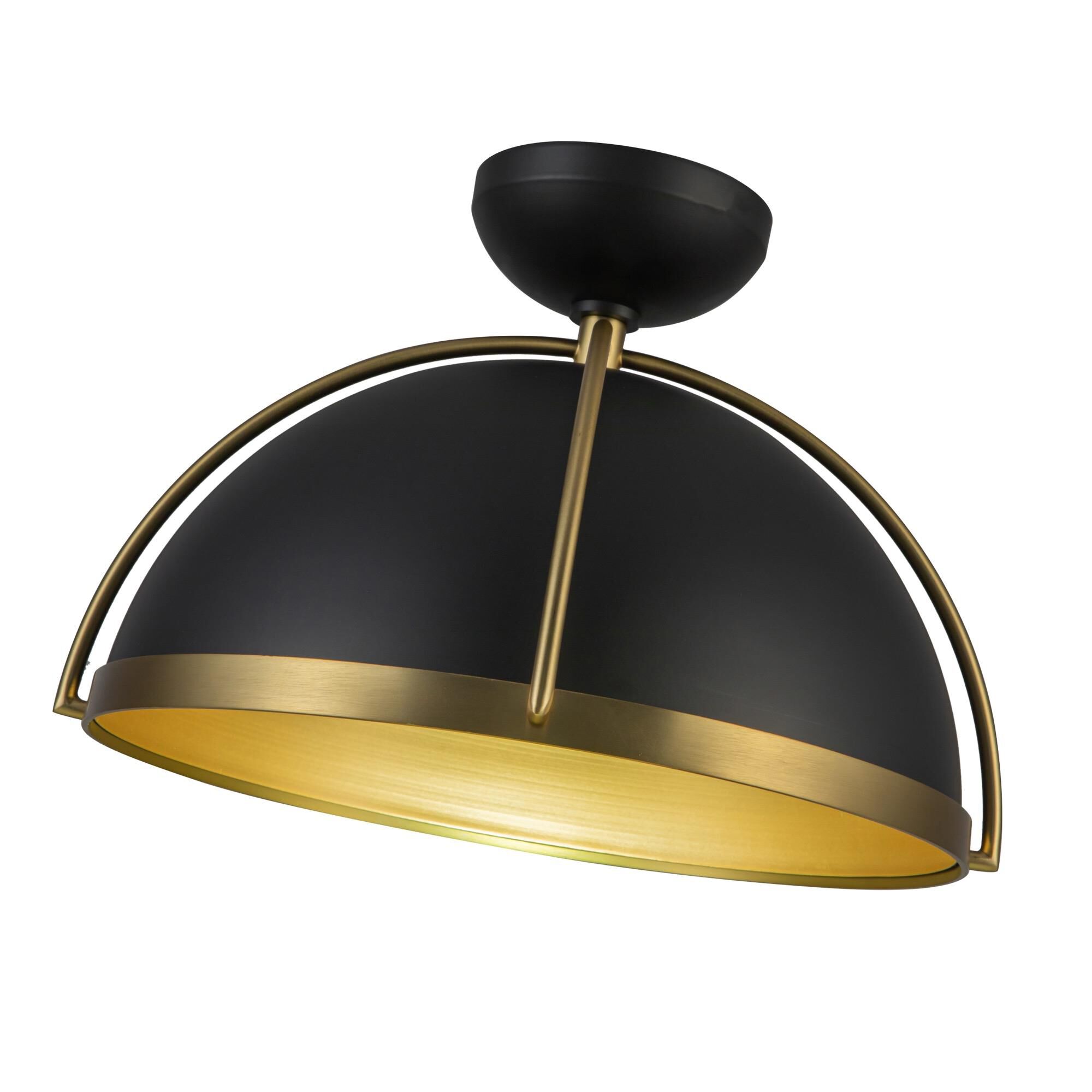 Shown in Black and Brushed Brass finish