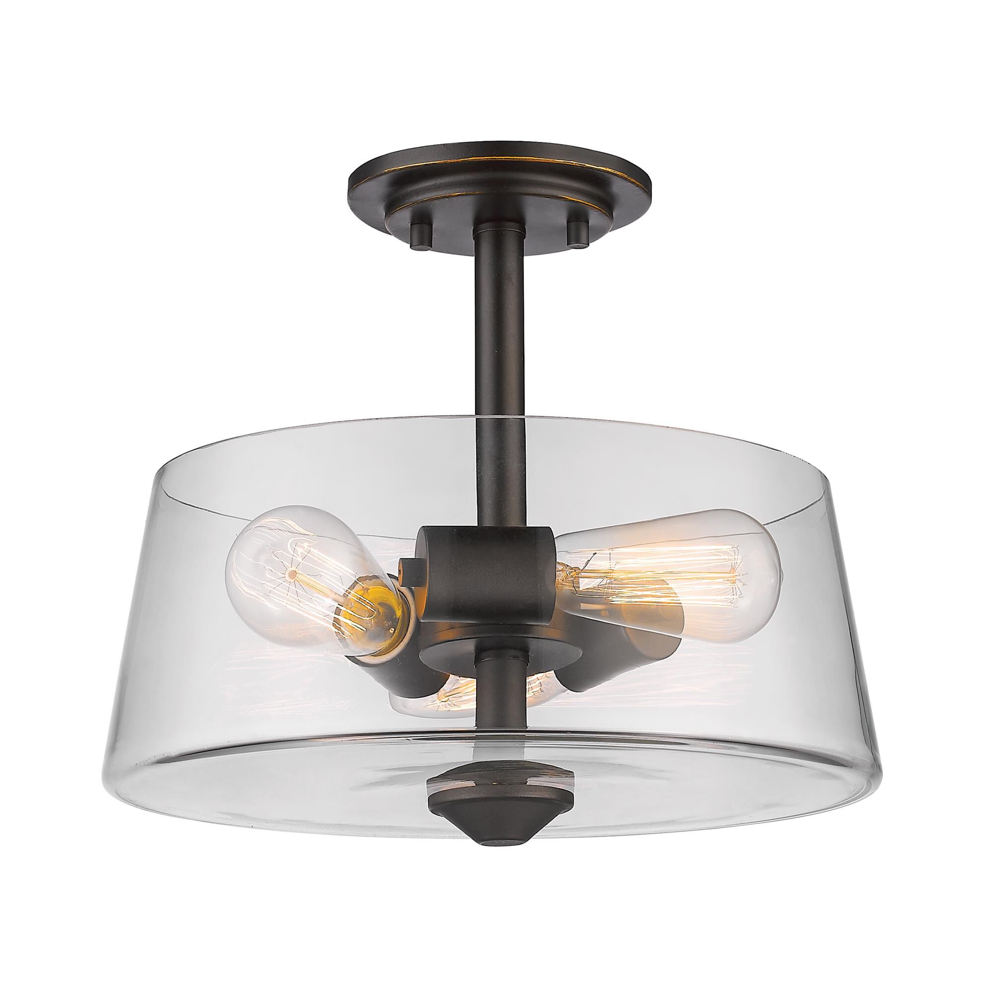 Shown in Olde Bronze finish and Glass shade
