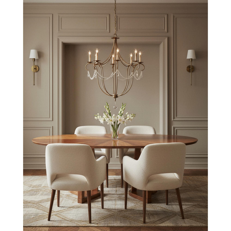 Crystal Lights 31 Inch Chandelier by Currey & Company