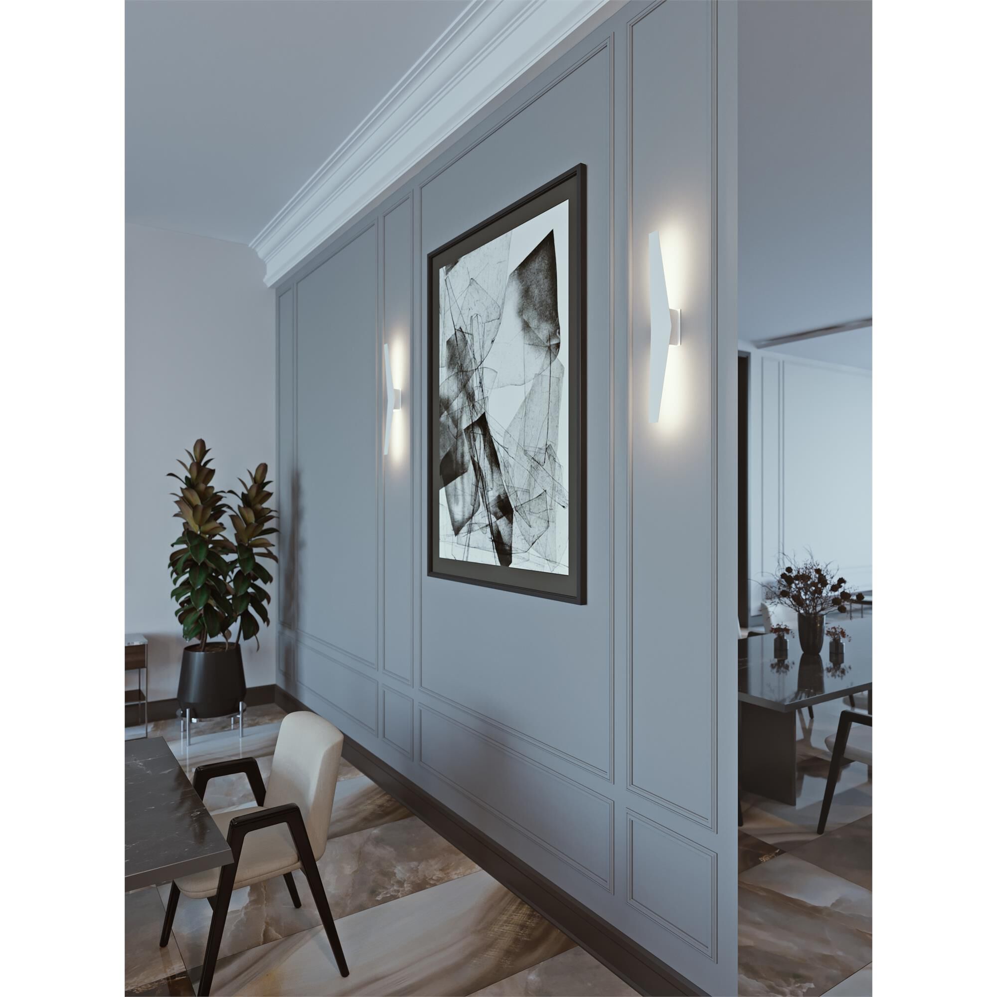 Shown in White finish and White Acrylic shade