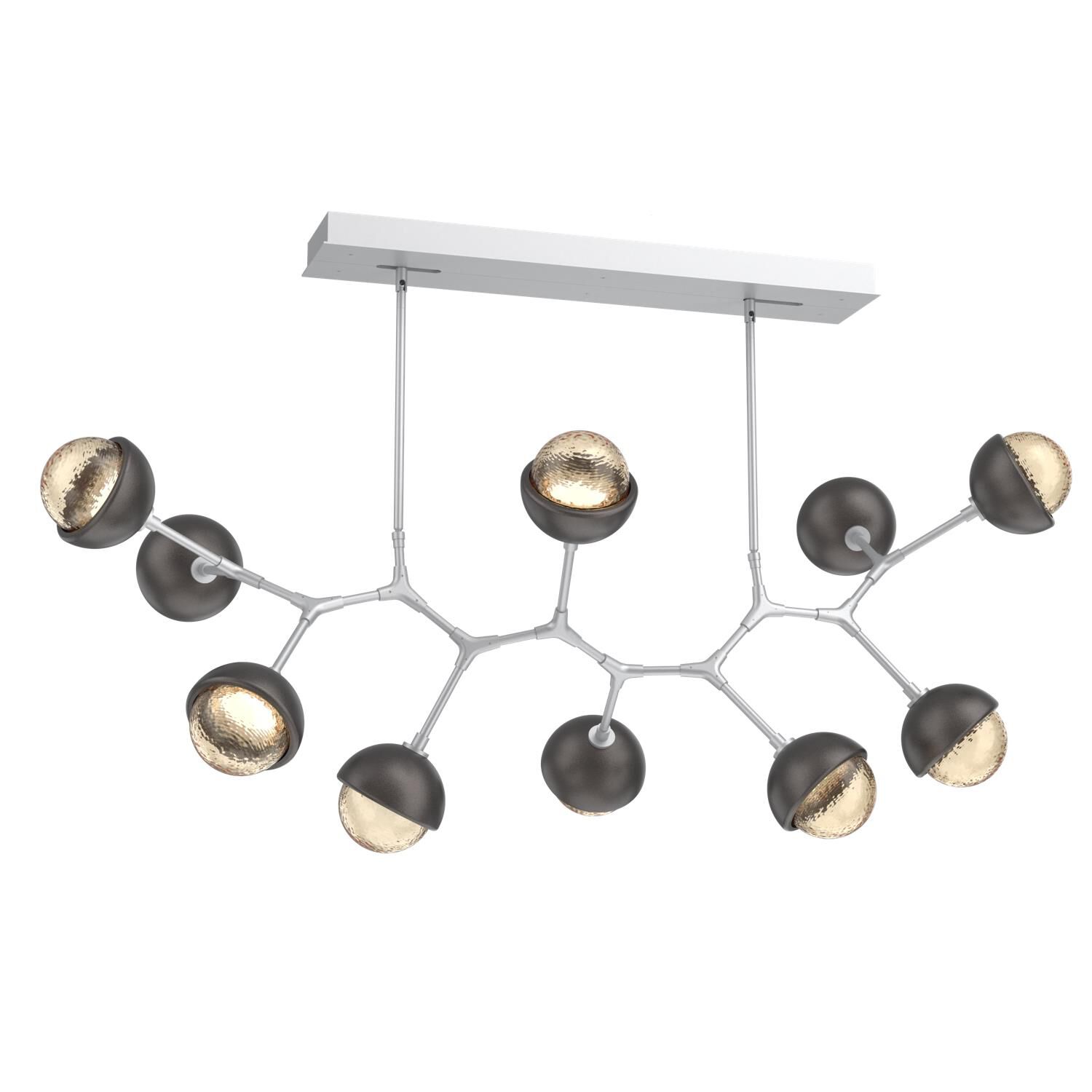 Shown in Classic Silver finish and Amber glass and Graphite accent