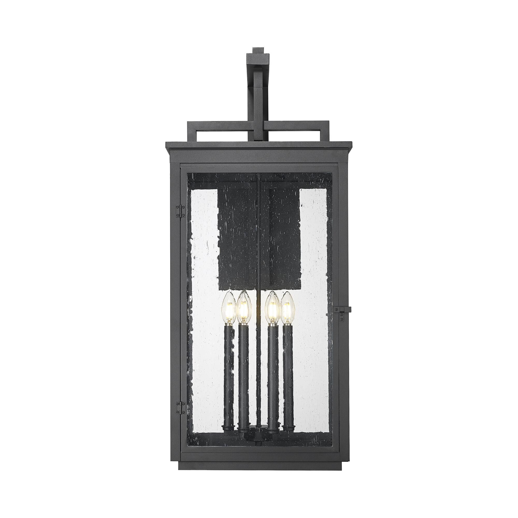 Shown in Sand Black finish and Clear Seedy glass and Clear Seedy shade