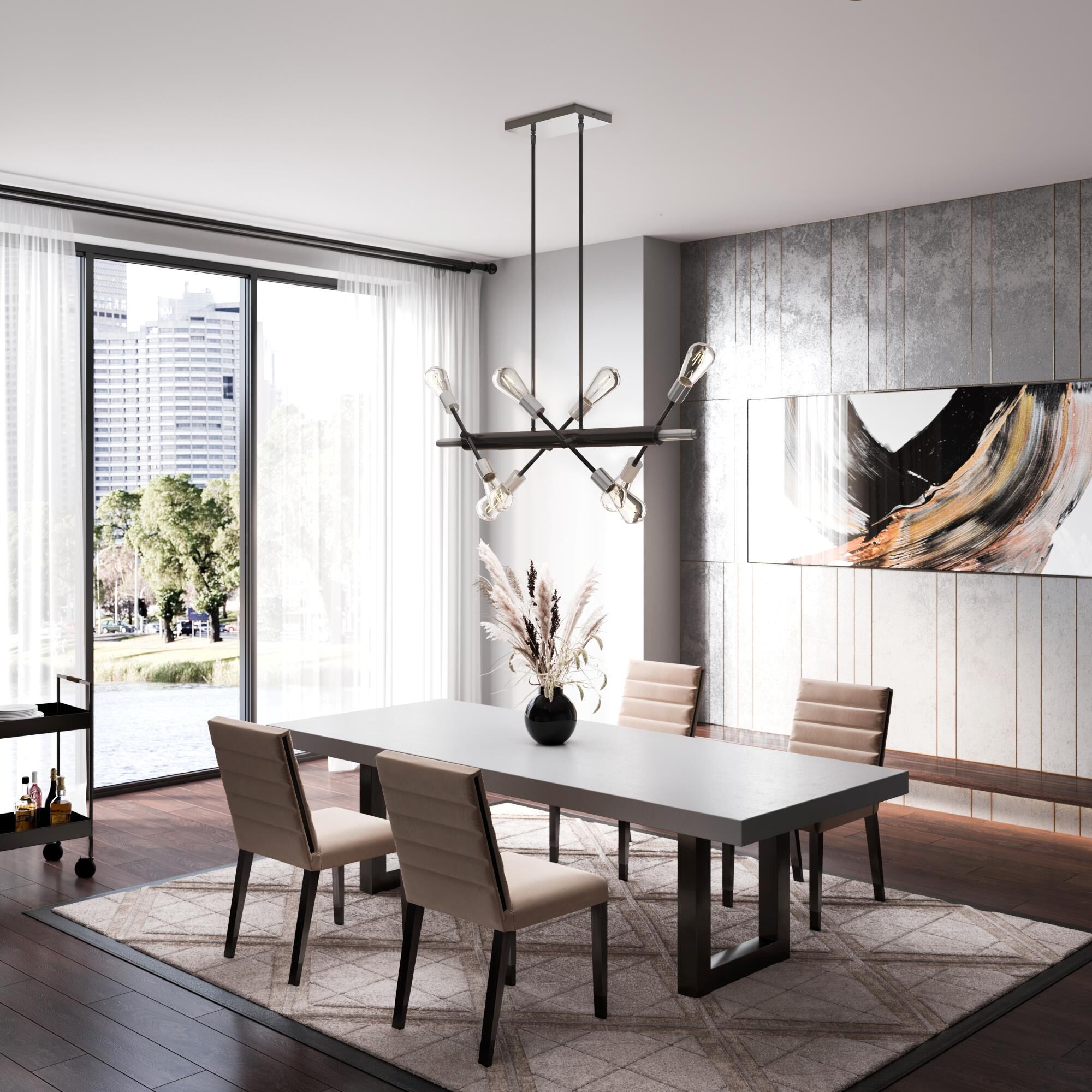 Truro 33 Inch 8 Light Linear Suspension Light by Artcraft