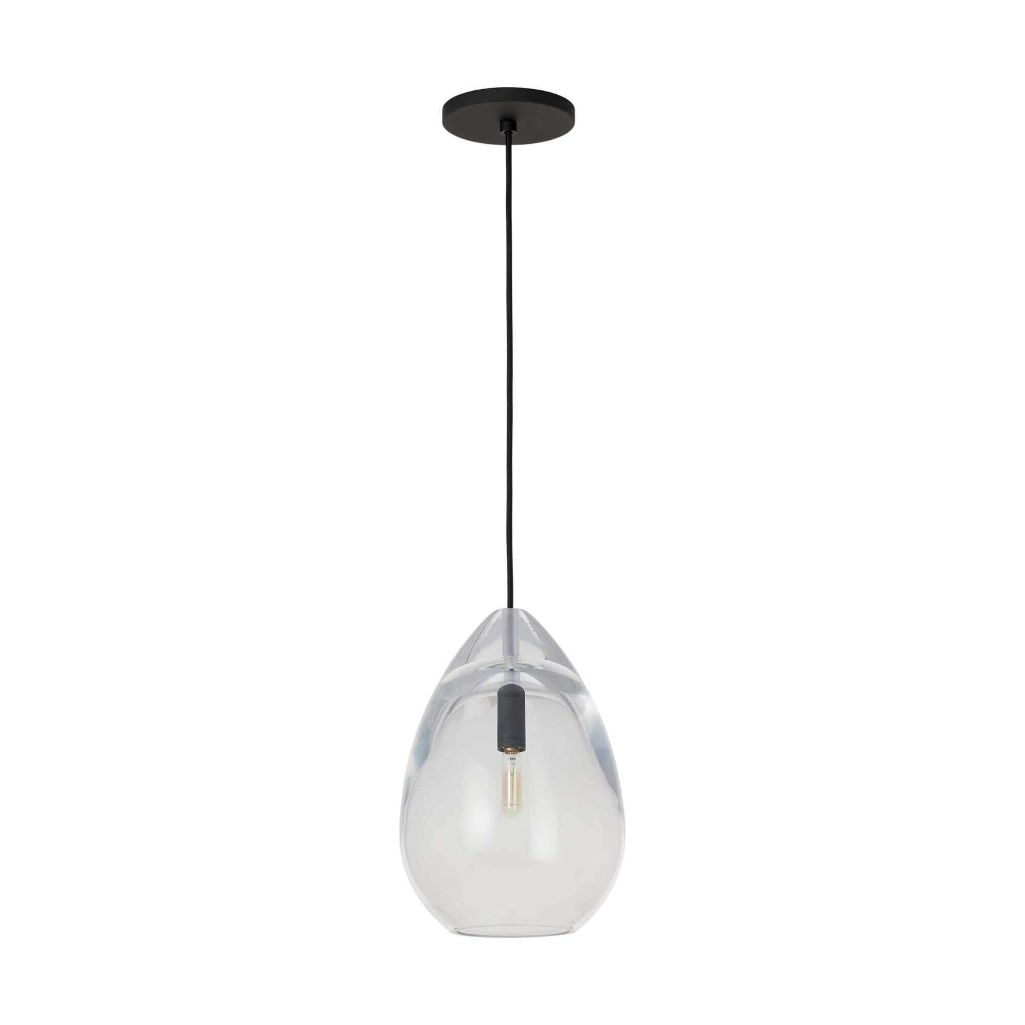 Shown in Nightshade Black finish and Glass shade