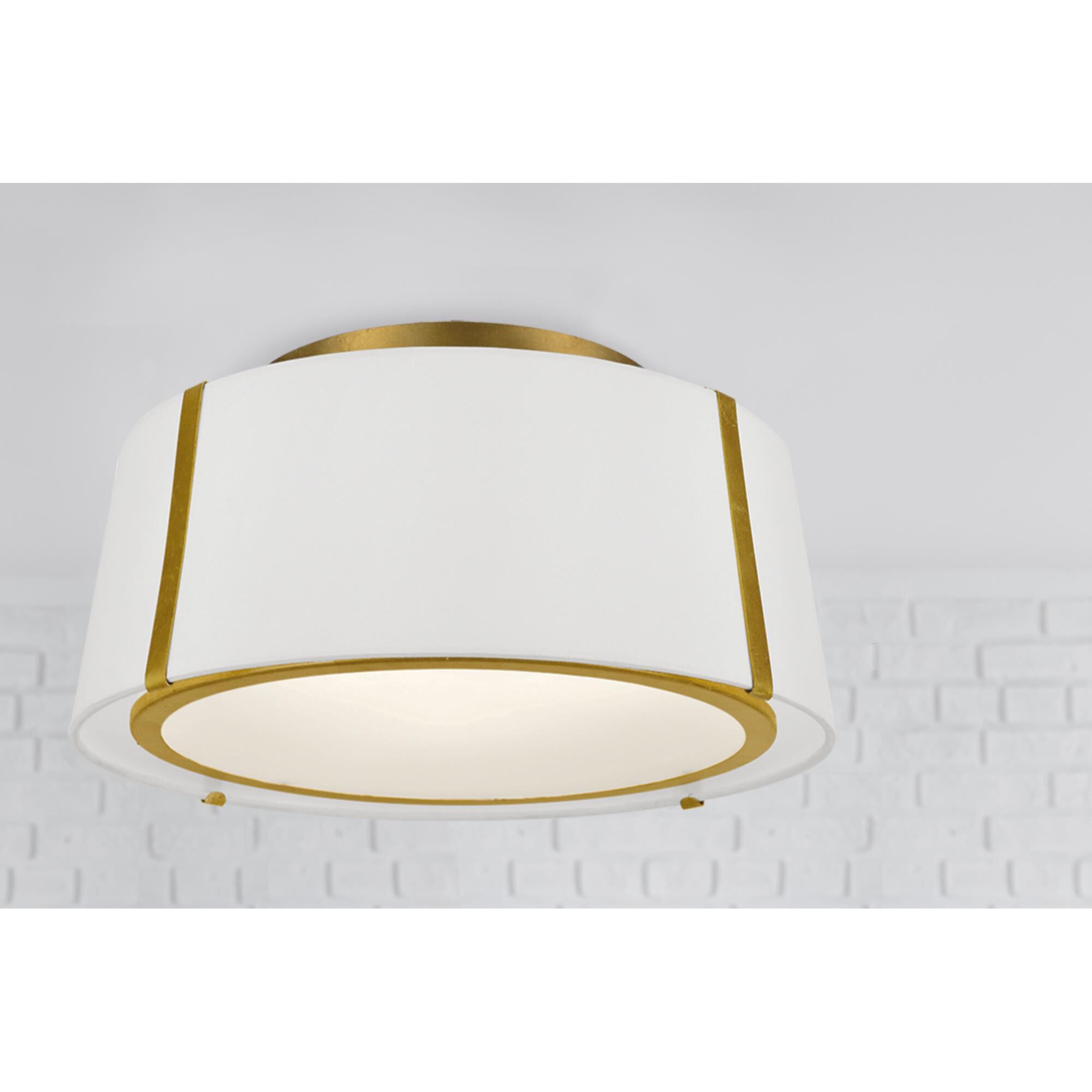 Fulton 18 Inch 3 Light Semi Flush Mount by Crystorama