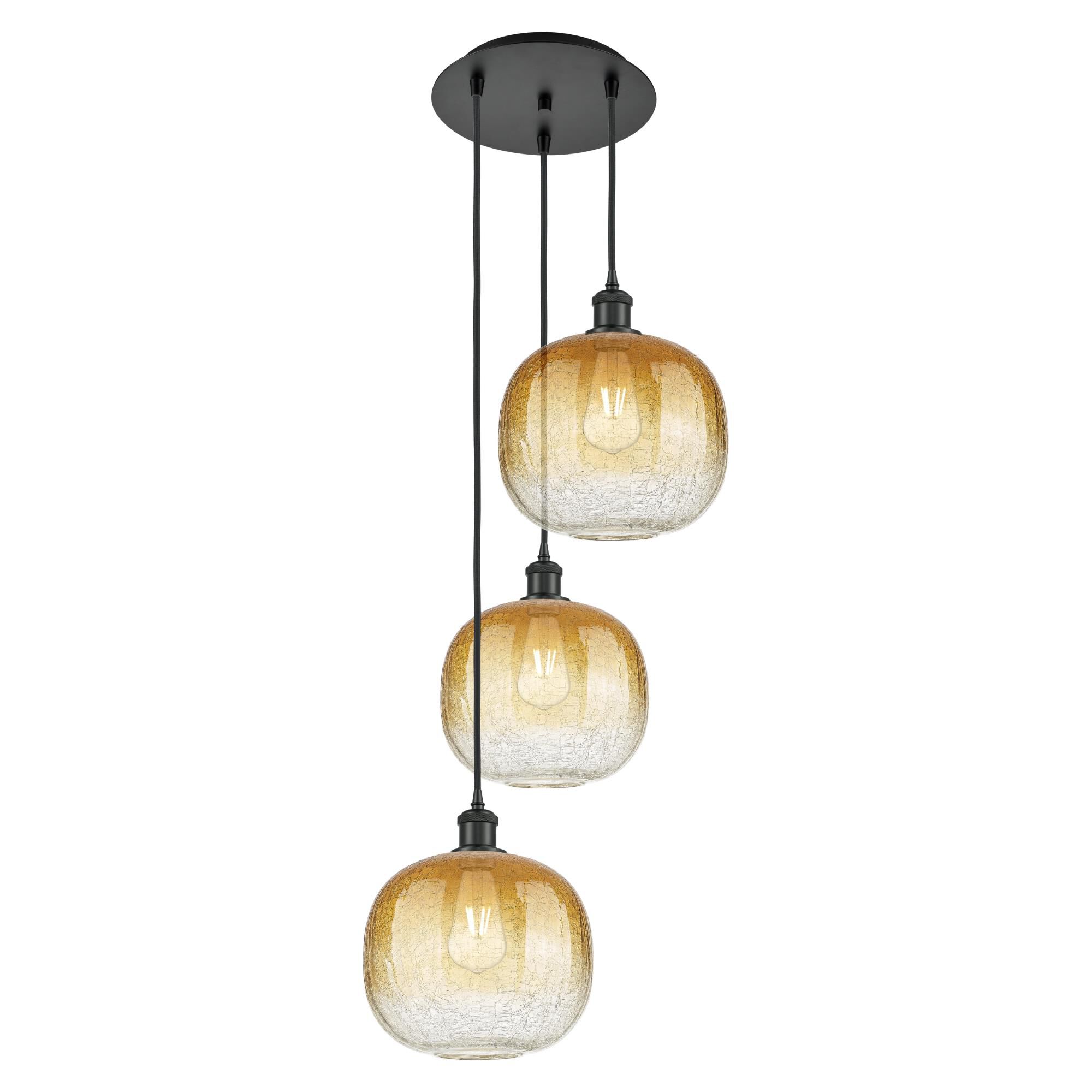 Shown in Matte Black finish and Amber glass