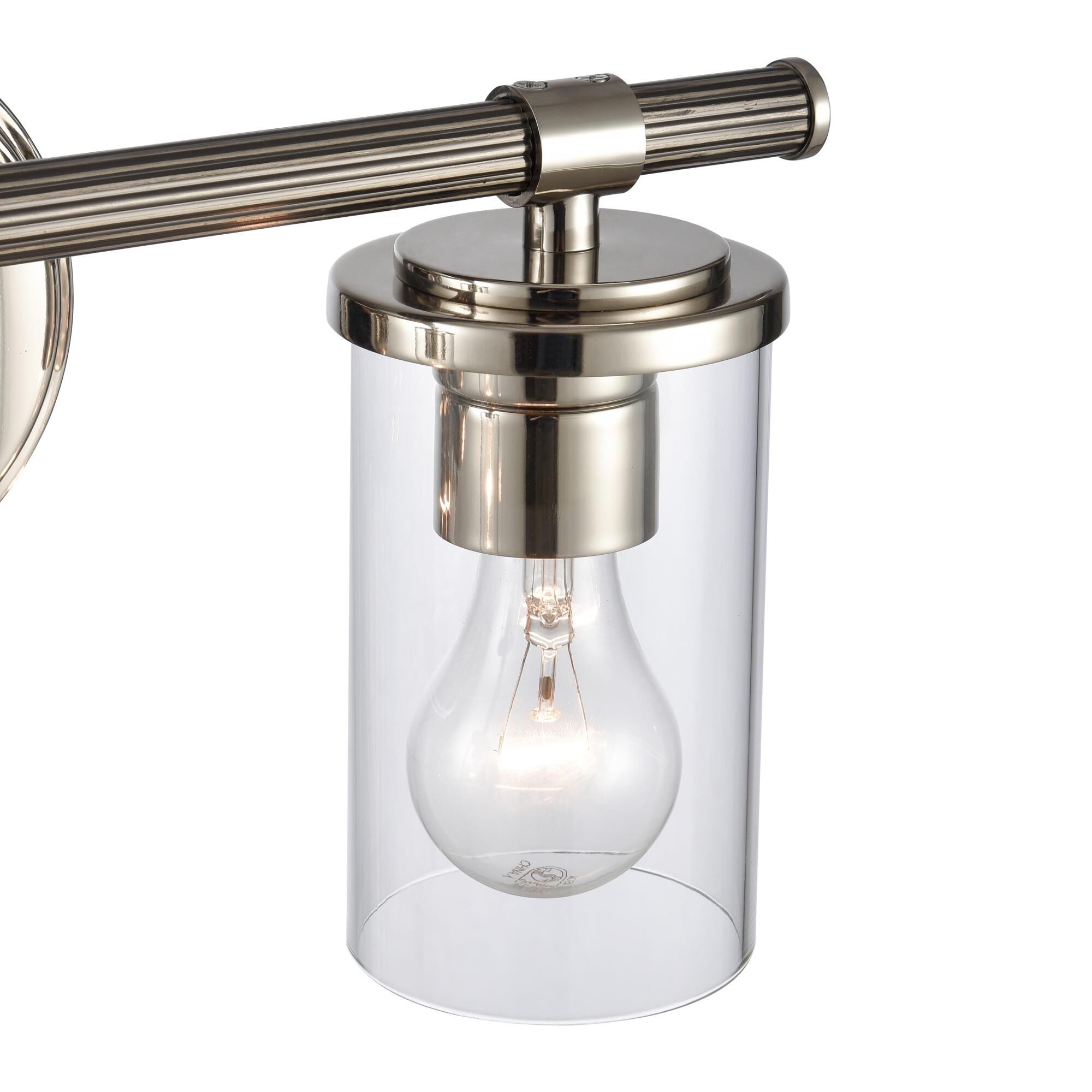 Shown in Polished Nickel finish and Clear Handblown  Shade glass and Clear Handblown Glass shade