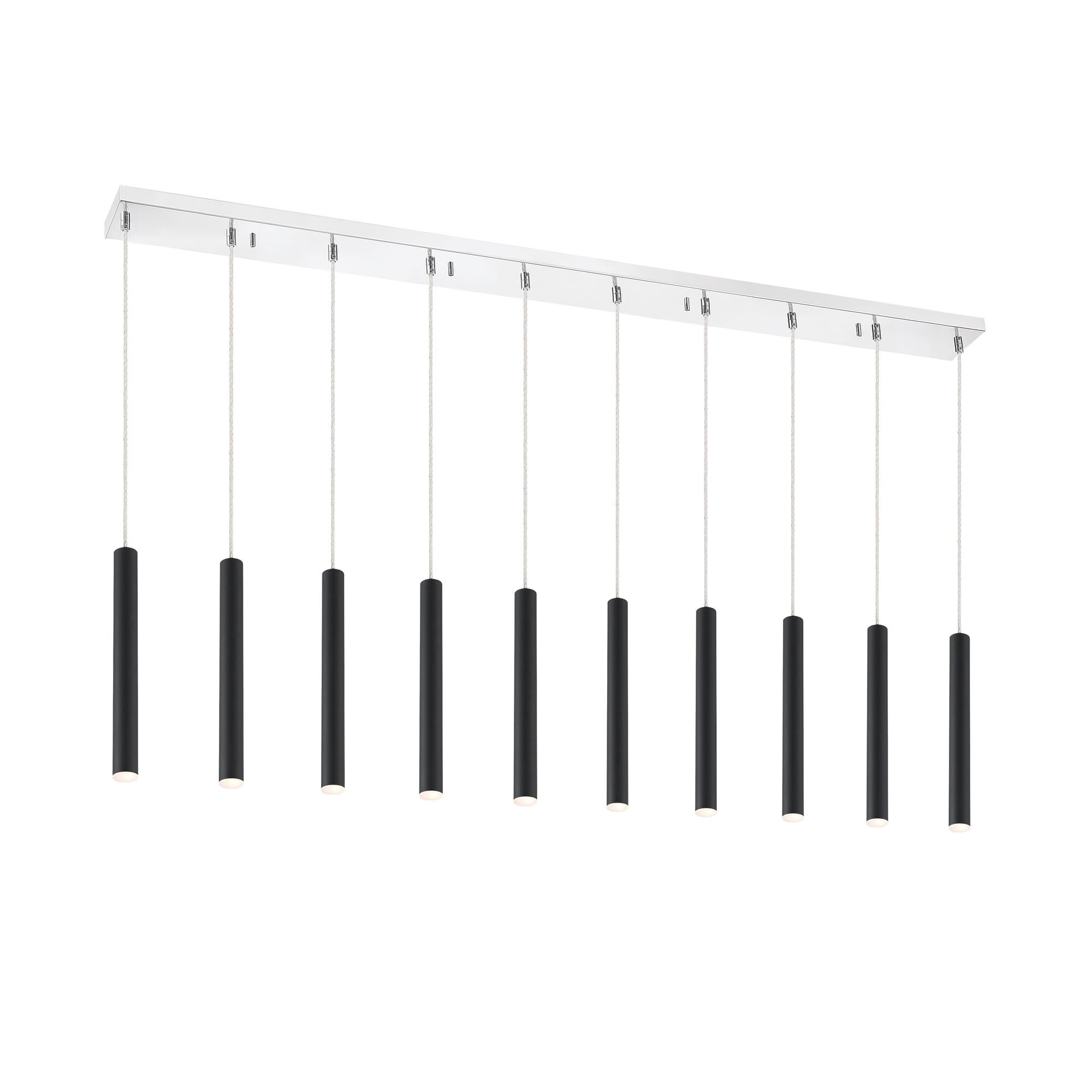 Shown in Chrome finish and Steel glass and Steel shade