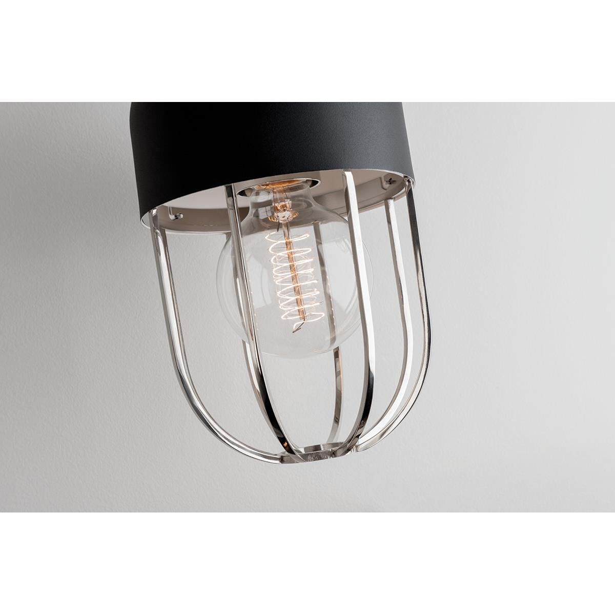 Shown in Polished Nickel finish and Black accent