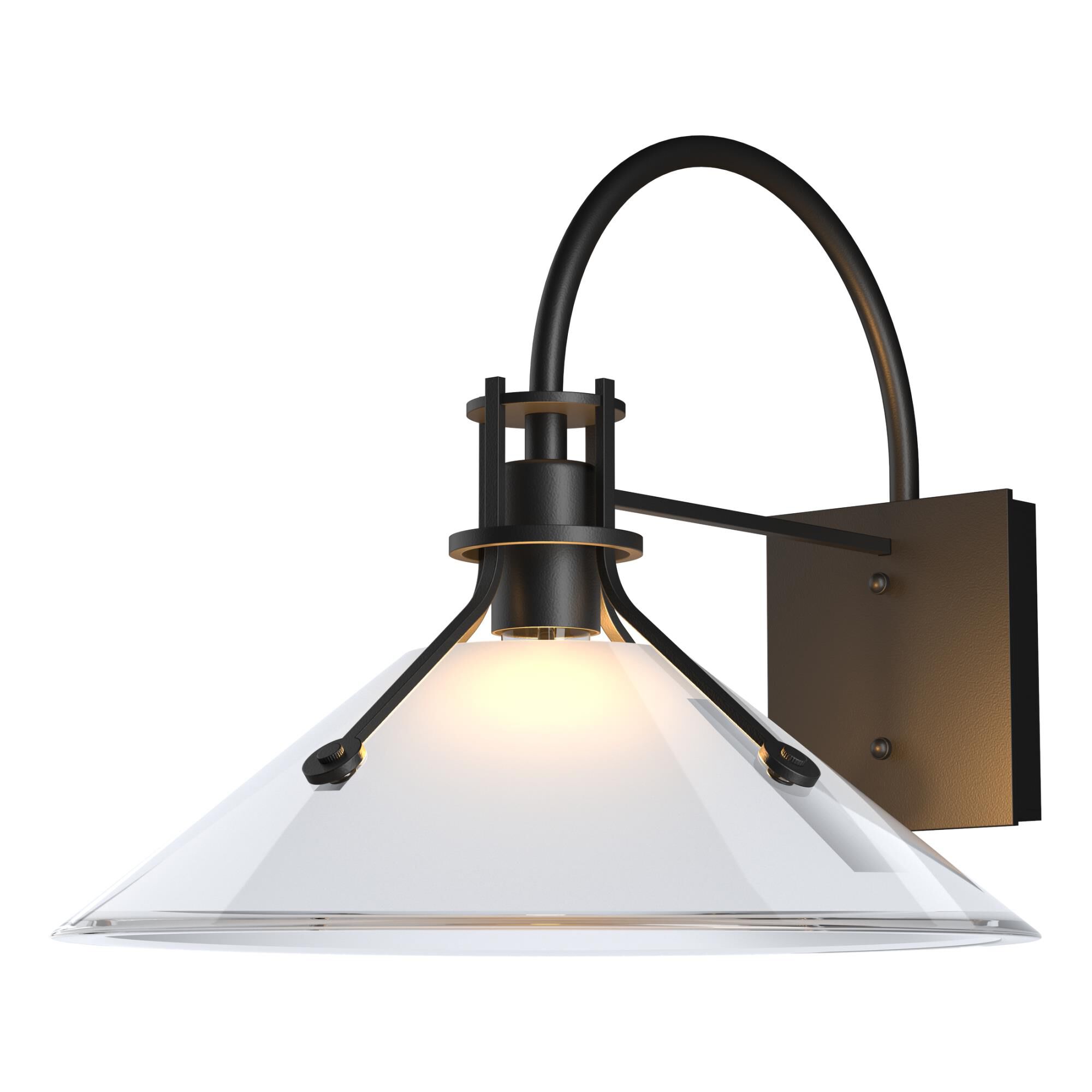 Shown in Coastal Black finish and Frosted glass