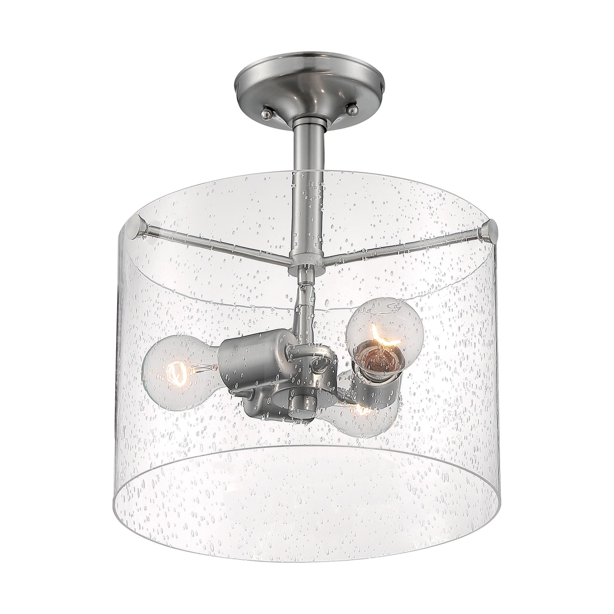 Bransel 11 Inch 3 Light Semi Flush Mount by Nuvo Lighting
